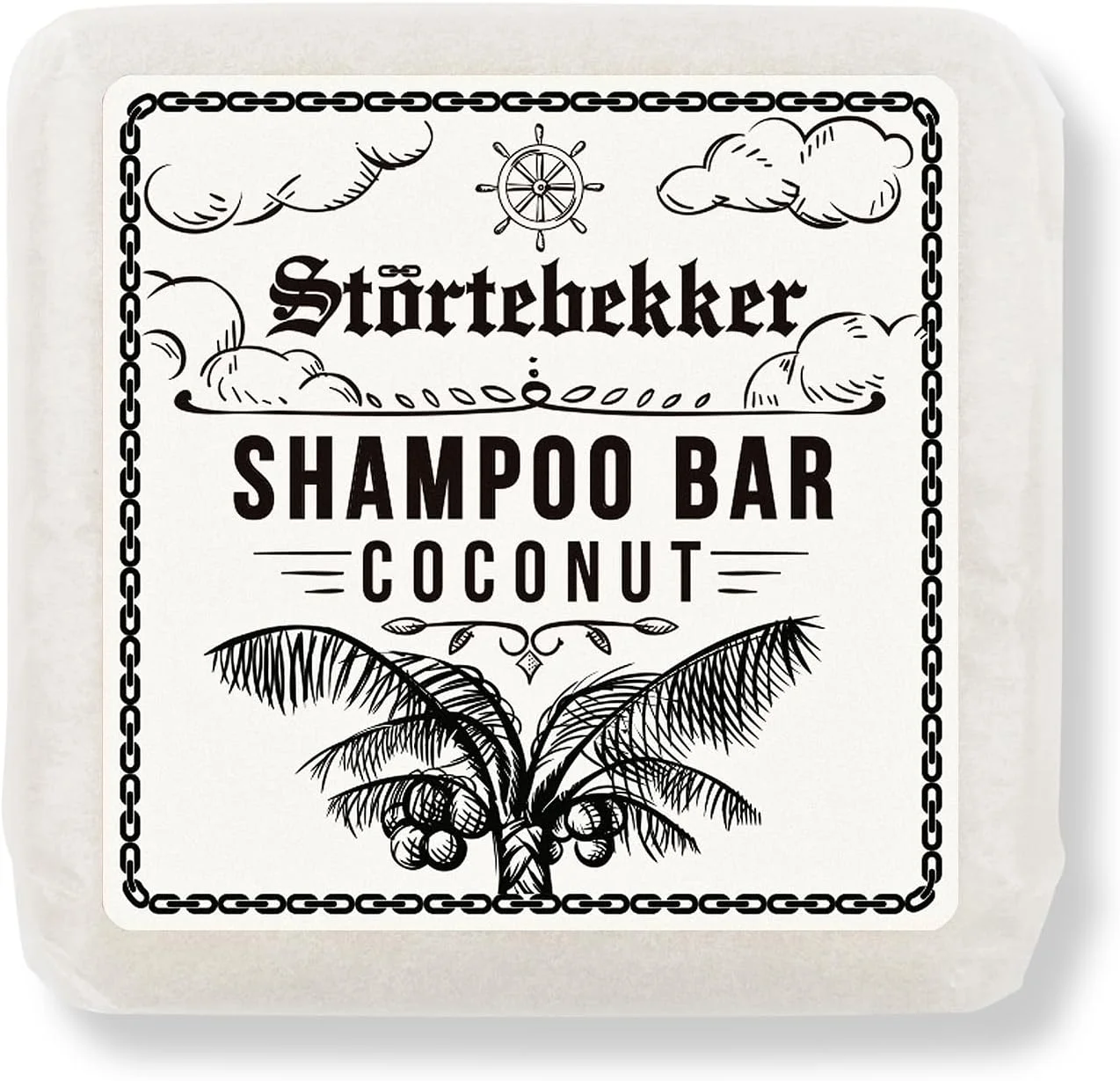 شامپو جامد ممتاز نارگیل Störtebekker® 60 گرم - شامپو وگان دست ساز برای آقایان و بانوان - مراقبت از پوست و مو با رایحه خوش - شامپو جامد مرطوب کننده