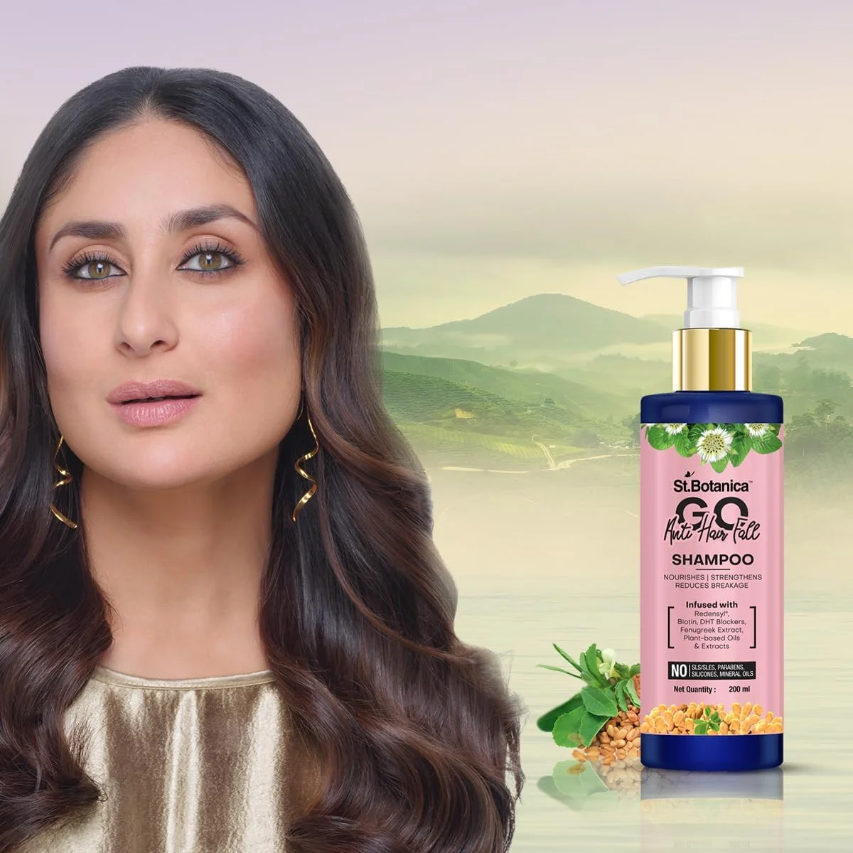 شامپو ضد ریزش مو سنت بوتانیکا GO - حاوی ردنسيل، بیوتین، مسدود کننده های طبیعی DHT، بدون SLS/سولفات، پارابن، سیلیکون، رنگ، 200 میلی لیتر