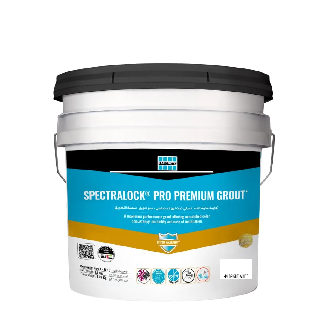 دوغاب اپوکسی ممتاز LATICRETE Spectralock Pro، چسب کاشی برای درزها، دوغاب اپوکسی با کاربری آسان 5.2 کیلوگرم، رنگ - 44 سفید روشن دوغاب اپوکسی ممتاز LATICRETE Spectralock Pro، چسب کاشی برای درزها، دوغاب اپوکسی با کاربری آسان 5.2 کیلوگرم، رنگ - 44 سفید روشن