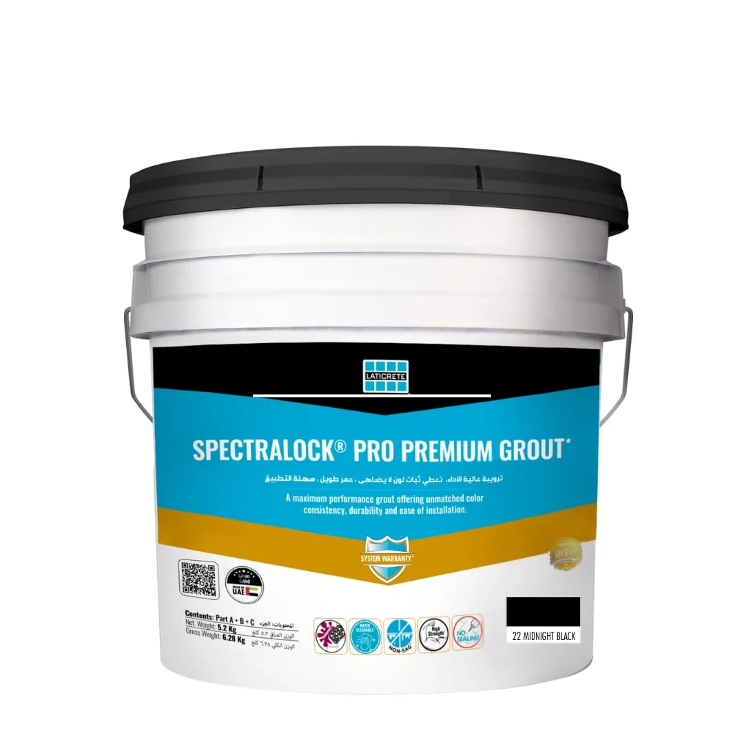 دوغاب پودری لاتیکریت اسپکترالاک پرو پریمیوم، چسب کاشی برای درزها، دوغاب اپوکسی با کاربری آسان 5.2 کیلوگرم، رنگ - 22 مشکی نیمه شب دوغاب پودری لاتیکریت اسپکترالاک پرو پریمیوم، چسب کاشی برای درزها، دوغاب اپوکسی با کاربری آسان 5.2 کیلوگرم، رنگ - 22 مشکی نیمه شب