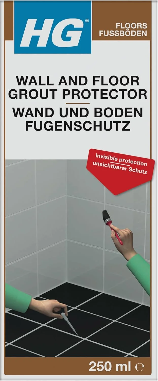 محافظ فوق العاده HG برای بندکشی دیوار و کف - محافظت در برابر روغن، گریس و رطوبت - بی رنگ، 250 میلی لیتر محافظ فوق العاده HG برای بندکشی دیوار و کف - محافظت در برابر روغن، گریس و رطوبت - بی رنگ، 250 میلی لیتر