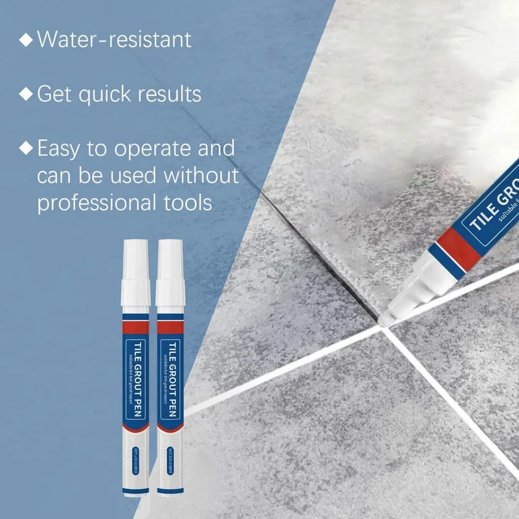 قلم احیا کننده دو عددی درز کاشی KASTWAVE، قلم رنگ ضد آب درز، قلم تمیز کننده و ترمیم کننده درز، برای تعمیر و نوسازی حمام، آشپزخانه، ایوان و پاسیو (سفید، نوک پهن 26 میلی متری، 25 گرم * 2) قلم احیا کننده دو عددی درز کاشی KASTWAVE، قلم رنگ ضد آب درز، قلم تمیز کننده و ترمیم کننده درز، برای تعمیر و نوسازی حمام، آشپزخانه، ایوان و پاسیو (سفید، نوک پهن 26 میلی متری، 25 گرم * 2)