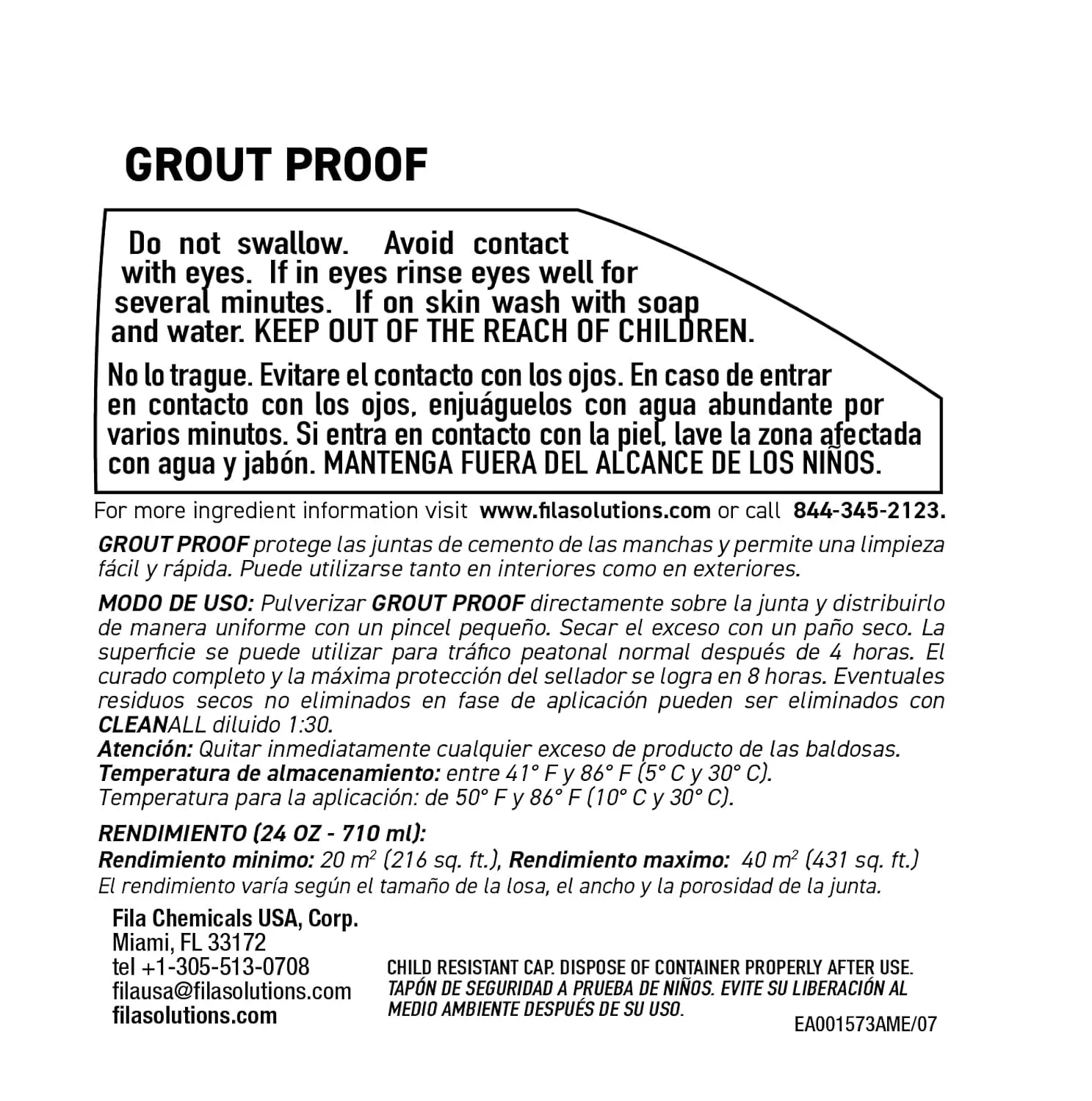 محلول محافظت از سطح FILA، اسپری محافظ دوغاب Filagrout Proof، ۷۱۰ میلی لیتر، محافظ دوغاب برای کاشی و سنگ، سازگار با محیط زیست محلول محافظت از سطح FILA، اسپری محافظ دوغاب Filagrout Proof، ۷۱۰ میلی لیتر، محافظ دوغاب برای کاشی و سنگ، سازگار با محیط زیست