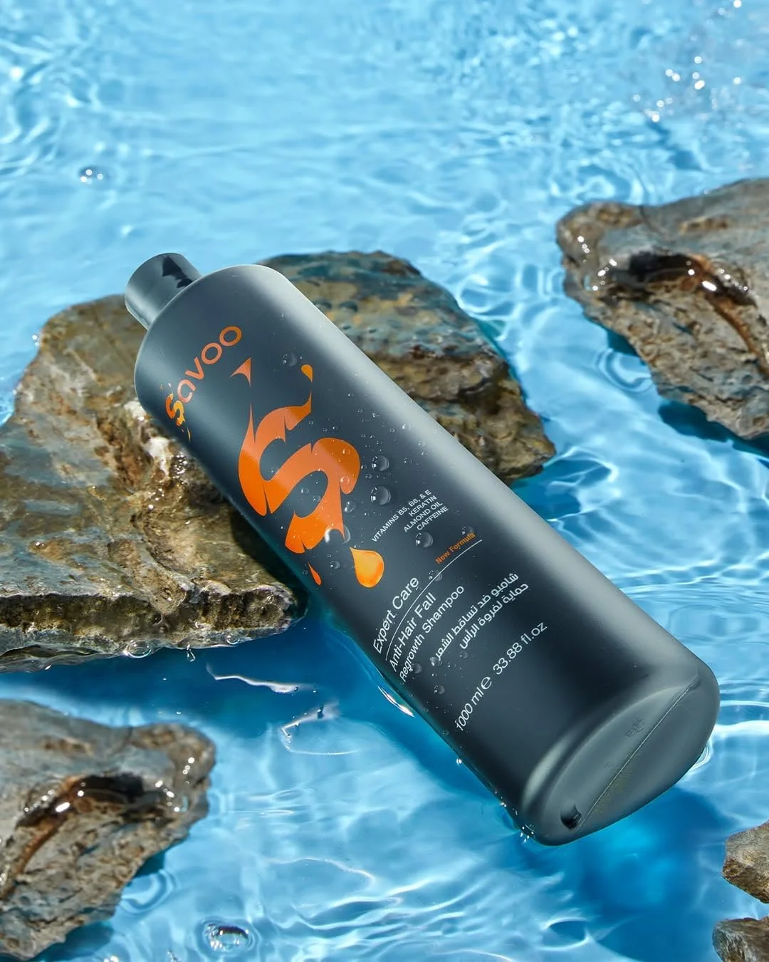 شامپو ضد ریزش مو ساوو 1000 میلی لیتر | حاوی کراتین، کافئین، روغن بادام و ویتامین های B5 B6 E | تقویت کننده فولیکول ها، کاهش شکستگی و تحریک رشد مو | فرمول ضد ریزش مو