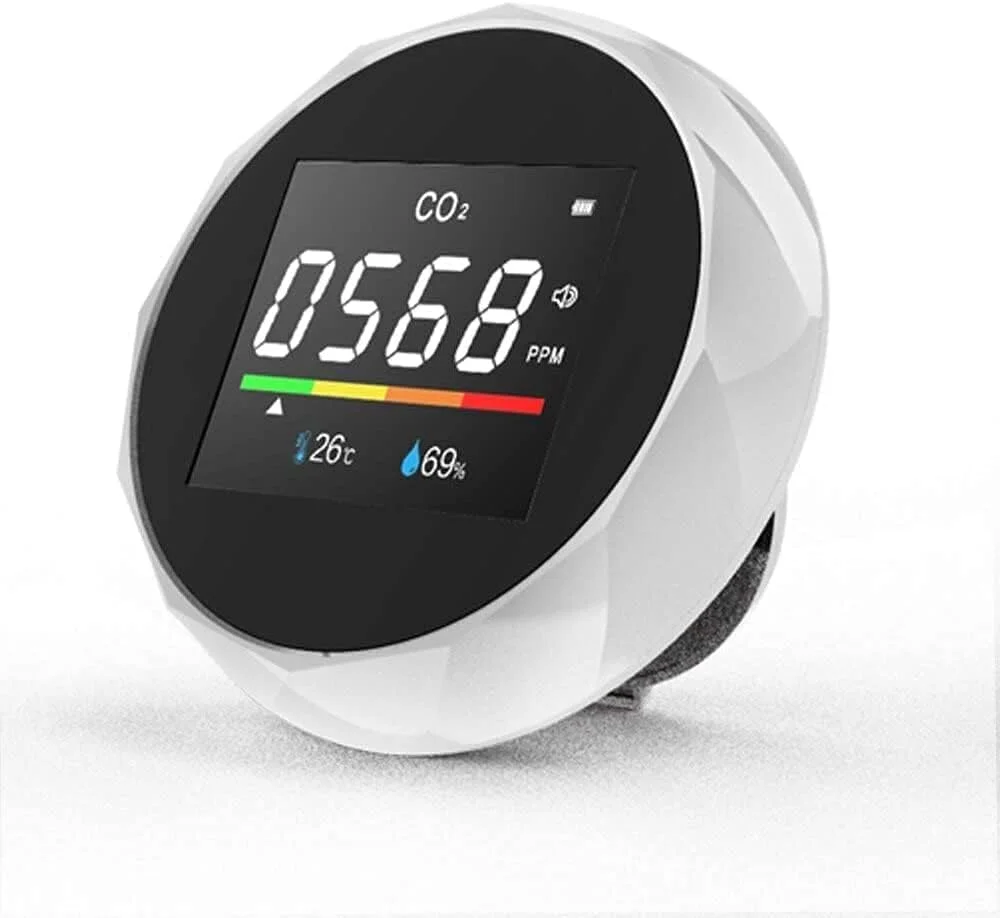 دستگاه تشخیص دی اکسید کربن دیجیتال NDIR 3 در 1، مانیتور کیفیت هوا، فرمالدئید TVOC، آنالایزر هوای داخلی مقاوم