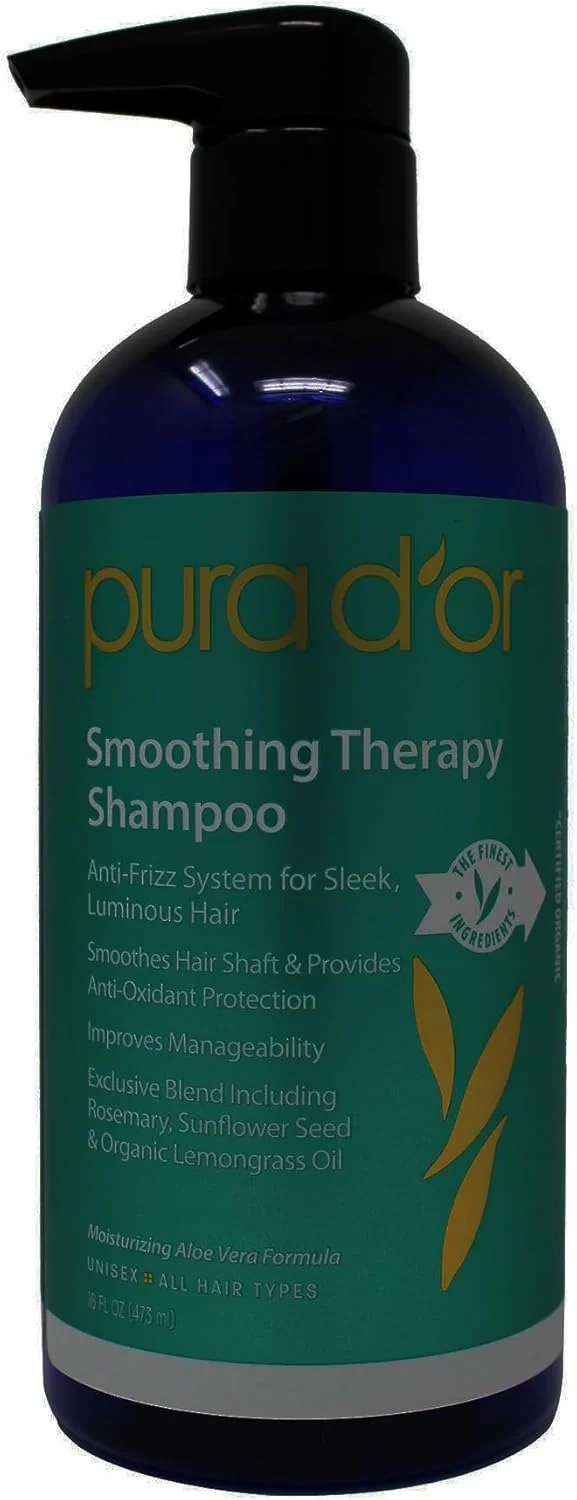 شامپو تراپی صاف کننده مو PURA D'OR (473ml) شامپو ضد وز و صاف کننده برای موهای کدر، خشک و شکننده (بسته بندی ممکن است متفاوت باشد) شامپو تراپی صاف کننده مو PURA D'OR (473ml) شامپو ضد وز و صاف کننده برای موهای کدر، خشک و شکننده (بسته بندی ممکن است متفاوت باشد)