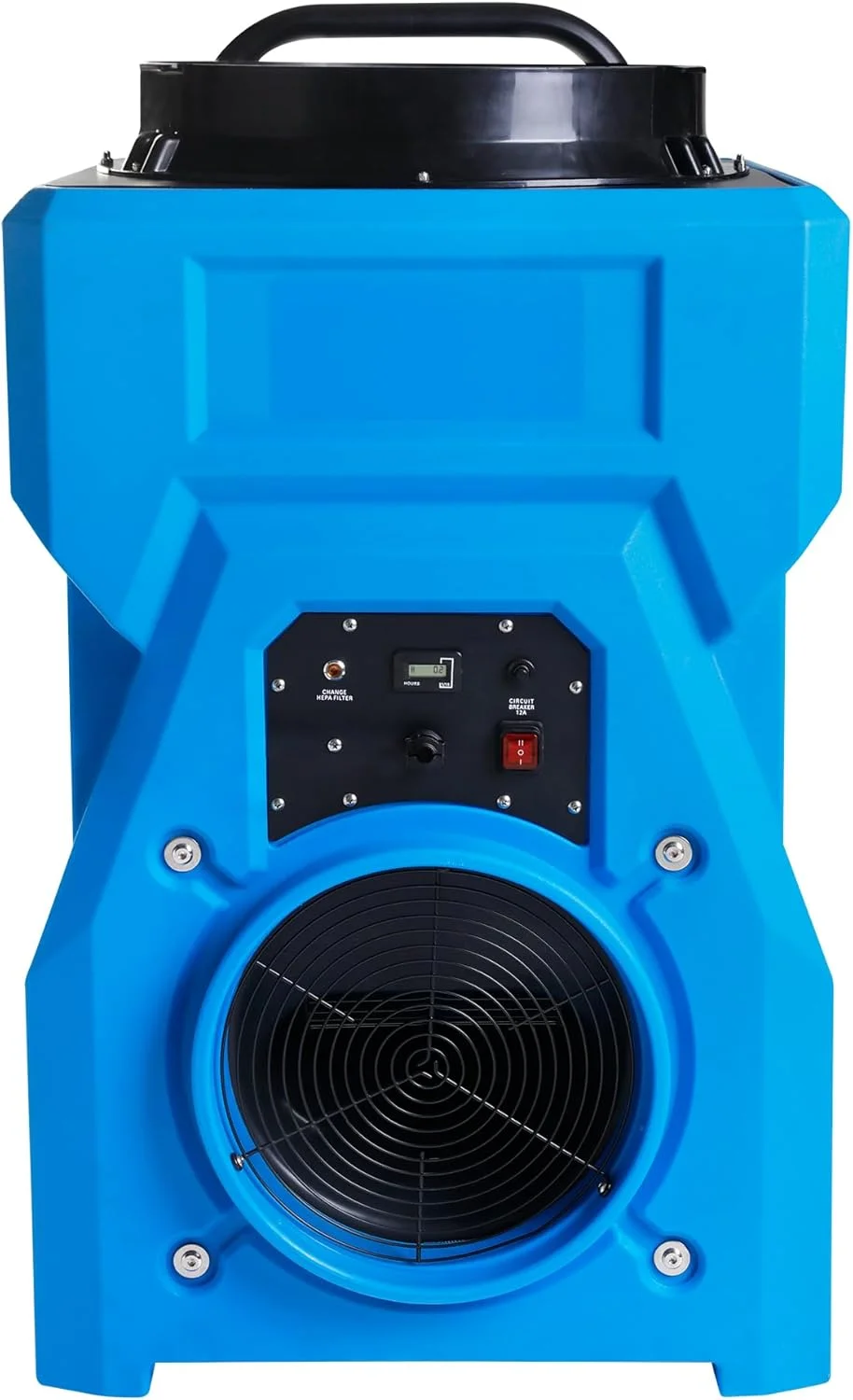 دستگاه تصفیه هوای صنعتی قابل حمل MOUNTO با قدرت 1000cfm - موتور قدرتمند 1 اسب بخار، فیلتر HEPA واقعی، 2 سرعته، دسته و چرخ (آبی با آداپتور ورودی)