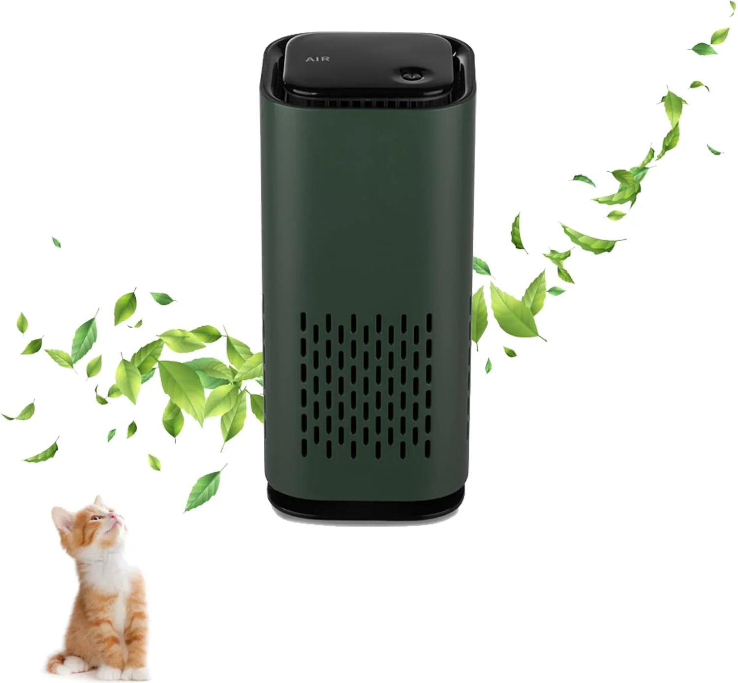 دستگاه تصفیه هوا برای اتاق خواب، تصفیه کننده هوا حیوانات خانگی مدل Puppy Mother با فیلتر HEPA 3 در 1، تصفیه کننده هوای 360 درجه برای از بین بردن بوی ادرار، کوچک و قابل حمل (سبز)