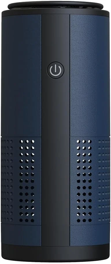 AEHome - دستگاه تصفیه هوا خودرو مدل U12، خوشبو کننده برقی هوا، تصفیه کننده هوای کوچک قابل شارژ USB، فیلتر یون منفی هپا برای خودرو و خانه (آبی)