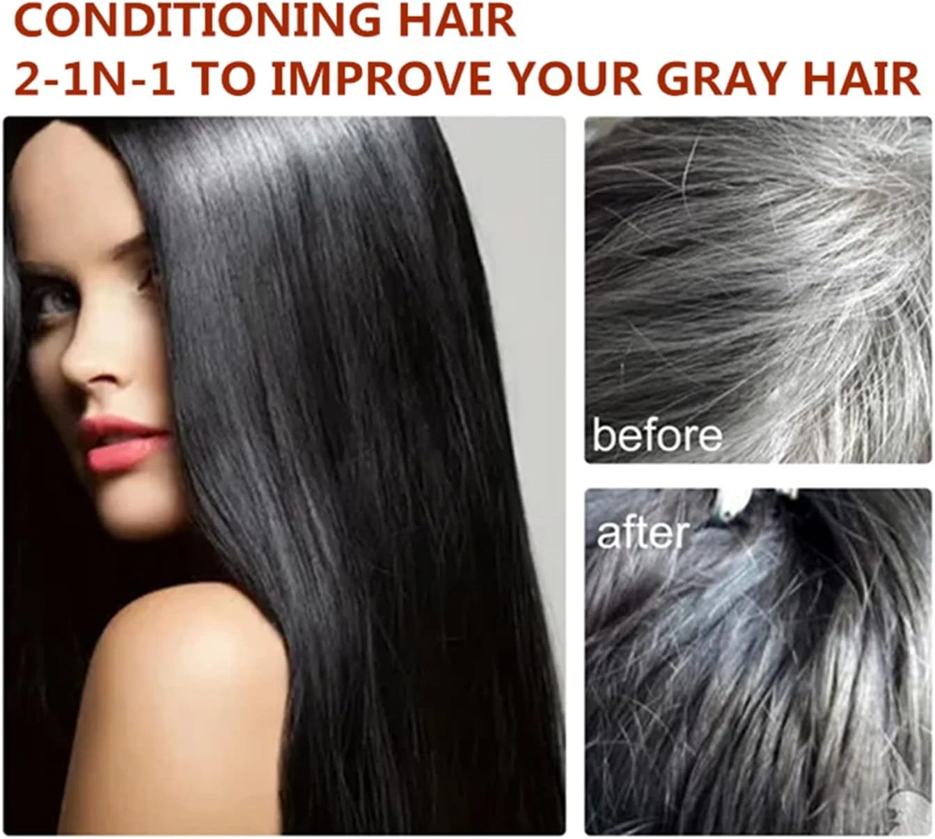 شامپو بار معکوس کننده خاکستری ارگانیک، شامپو بار تیره کننده مو، نرم کننده و اسانس ترمیم کننده طبیعی ارگانیک، شامپو بار جامد معکوس کننده خاکستری ارگانیک، ضد ریزش مو، مناسب برای آقایان و بانوان (1 عدد)