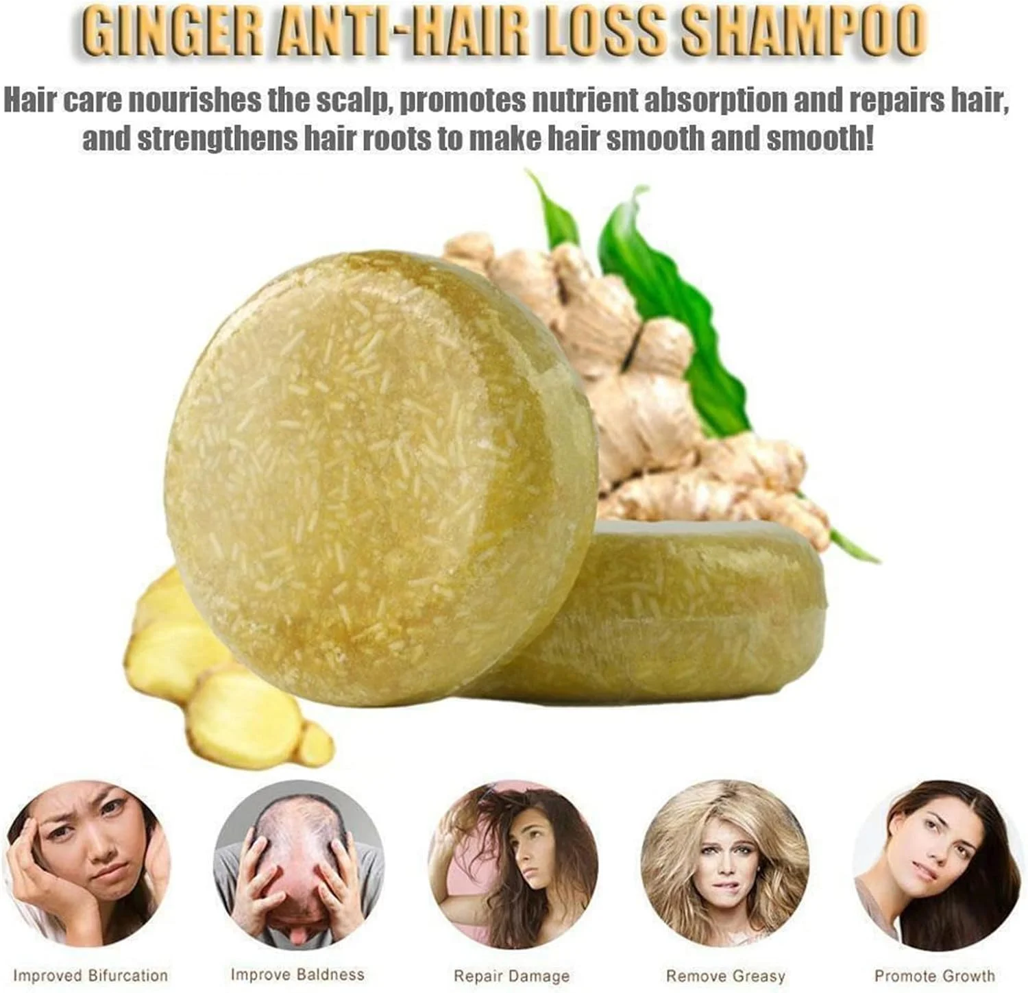 شامپو بار زنجبیل ارگانیک، صابون شامپو زنجبیل ضد ریزش مو، نرم کننده و اسانس ترمیم کننده زنجبیل ارگانیک طبیعی، حجم دهنده و مرطوب کننده، برای موهای خشک و آسیب دیده (1 عدد) شامپو بار زنجبیل ارگانیک، صابون شامپو زنجبیل ضد ریزش مو، نرم کننده و اسانس ترمیم کننده زنجبیل ارگانیک طبیعی، حجم دهنده و مرطوب کننده، برای موهای خشک و آسیب دیده (1 عدد)