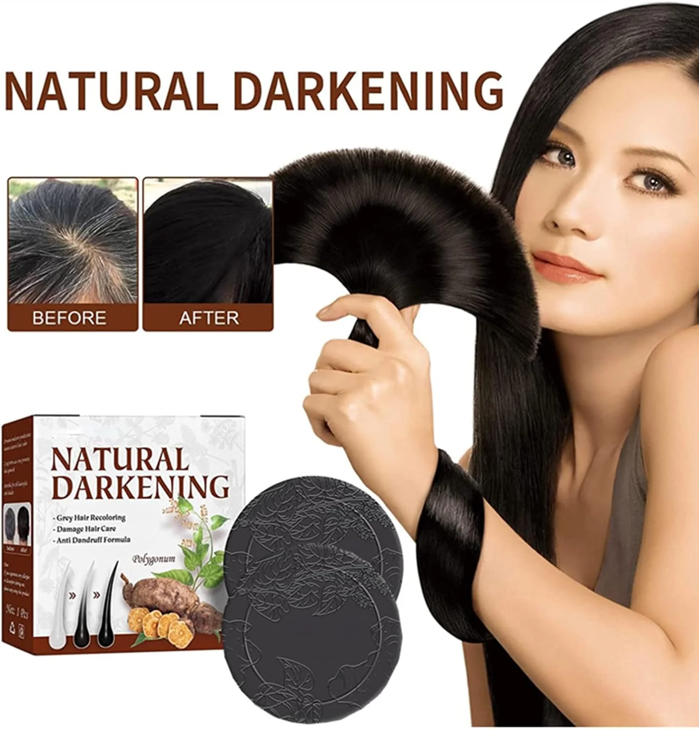 شامپو بار معکوس کننده خاکستری ارگانیک BOLHGF | شامپو بار تیره کننده مو | نرم کننده و اسانس ترمیم کننده طبیعی ارگانیک | صابون شامپو تیره کننده مو برای ترمیم مو - ضد ریزش مو (3 عدد) شامپو بار معکوس کننده خاکستری ارگانیک BOLHGF | شامپو بار تیره کننده مو | نرم کننده و اسانس ترمیم کننده طبیعی ارگانیک | صابون شامپو تیره کننده مو برای ترمیم مو - ضد ریزش مو (3 عدد)