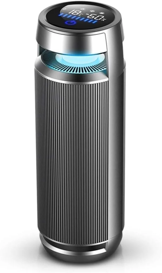 دستگاه تصفیه هوای خودرو JIKWME، آلیاژ آلومینیوم، USB، از بین برنده PM2.5، فرمالدهید، یون منفی، مستحکم