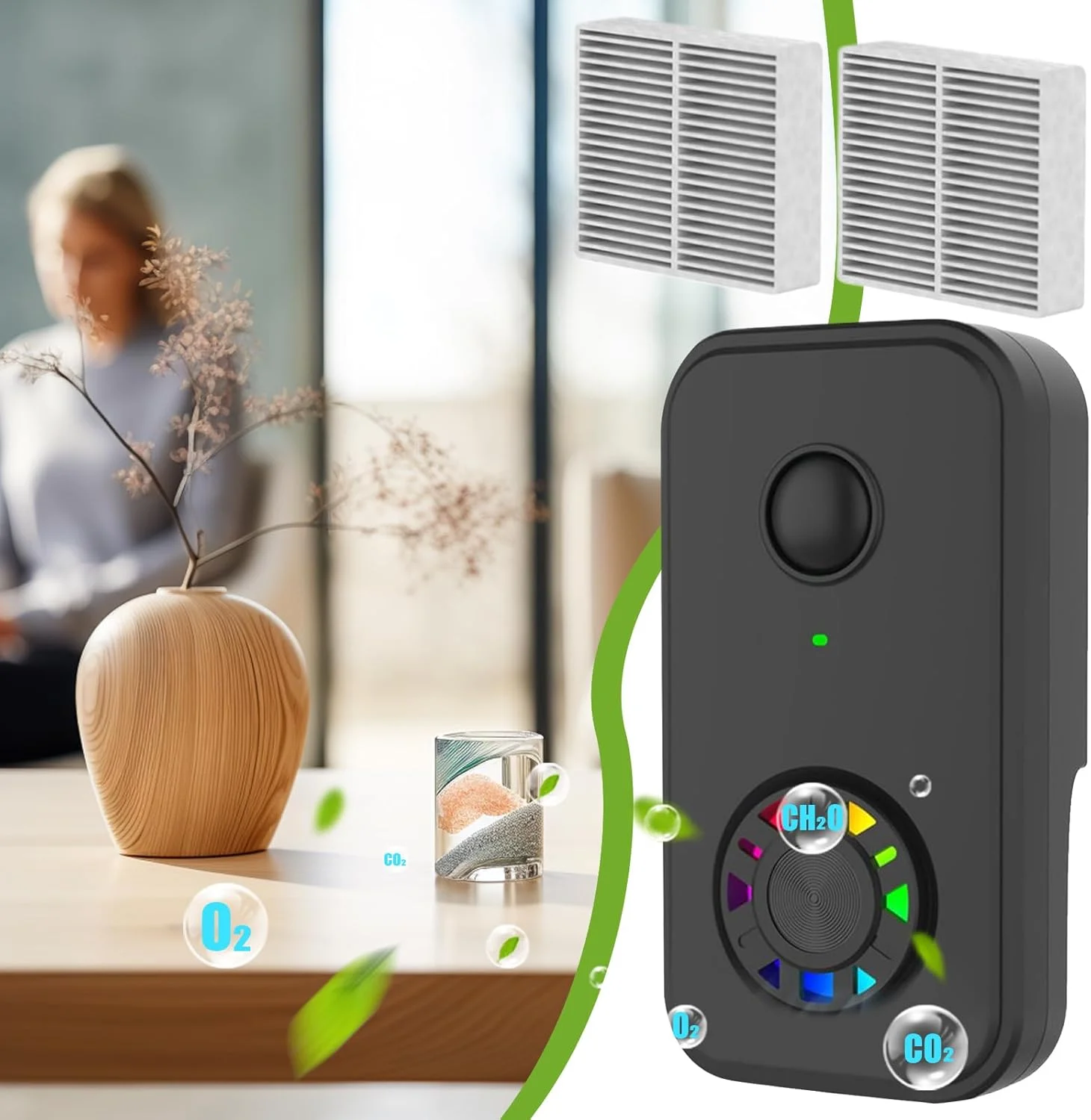 دستگاه تصفیه هوا یون منفی برای اتاق خواب، دستگاه تصفیه هوا خانگی برای اتاق بزرگ | فیلتر یونیزه کننده کاهش دهنده بو، خوشبو کننده و از بین برنده بو برای اتاق خواب، زیرزمین، ماشین، فضای باز، گاراژ، اتاق، دفتر، آشپزخانه دستگاه تصفیه هوا یون منفی برای اتاق خواب، دستگاه تصفیه هوا خانگی برای اتاق بزرگ | فیلتر یونیزه کننده کاهش دهنده بو، خوشبو کننده و از بین برنده بو برای اتاق خواب، زیرزمین، ماشین، فضای باز، گاراژ، اتاق، دفتر، آشپزخانه