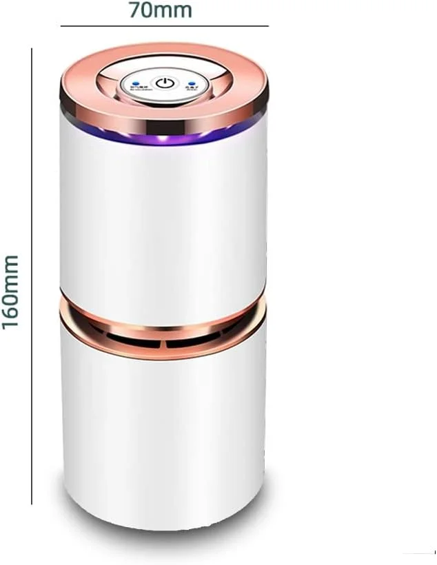 دستگاه تصفیه هوا و یونیزر عربست با 12 میلیون یون منفی برای افراد سیگاری، 27 دسی بل، بی صدا، قابل حمل، مناسب خودرو و اتاق های کوچک، از بین برنده گرد و غبار، بوی حیوانات خانگی و گرده (سفید)