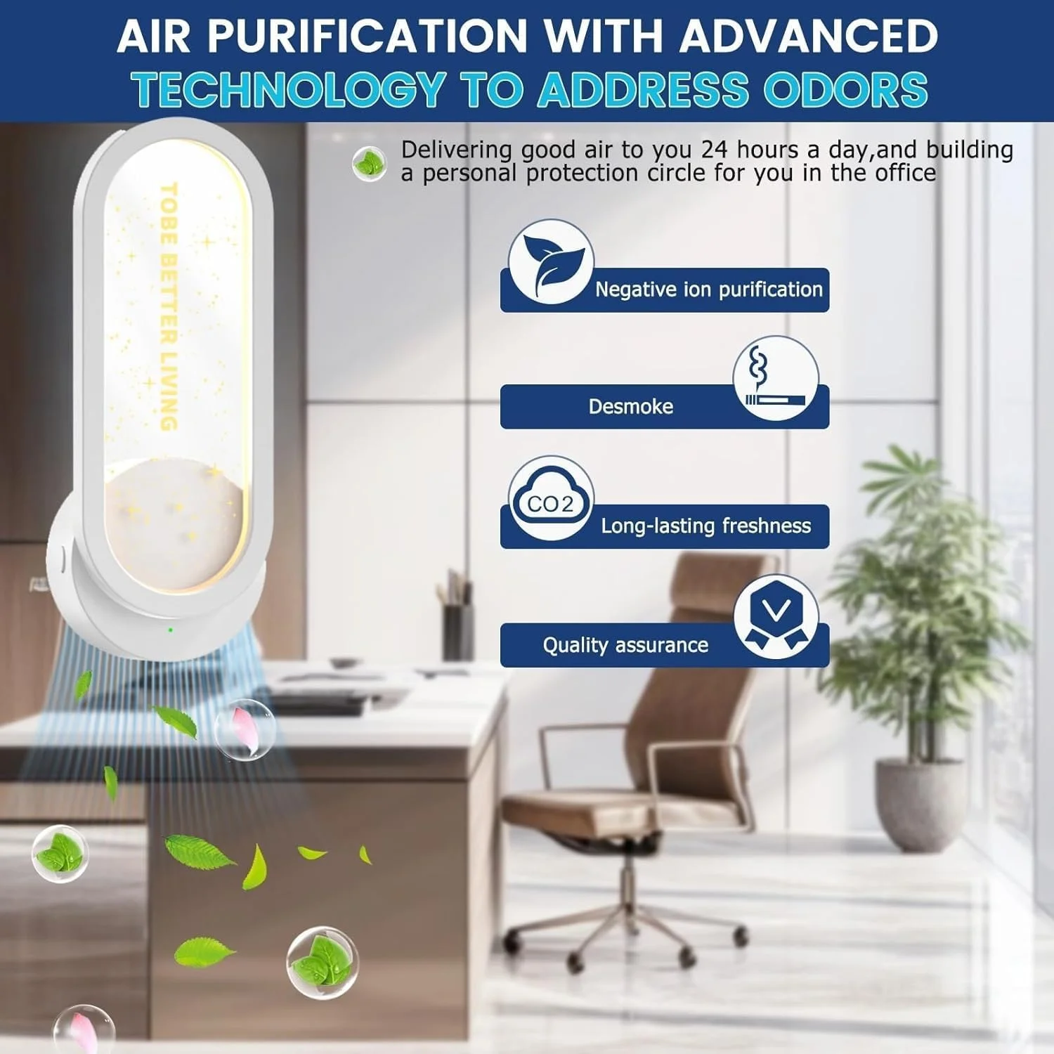تصفیه کننده هوای کوچک پلاگین BIGTHREE، تصفیه کننده هوا 2 در 1 و چراغ خواب، پلاگین یونی قابل حمل برای بوهای حیوانات خانگی، دود و گرد و غبار، طراحی ستاره ای برای اتاق خواب، حمام و استفاده در هتل (پلاگین EU)