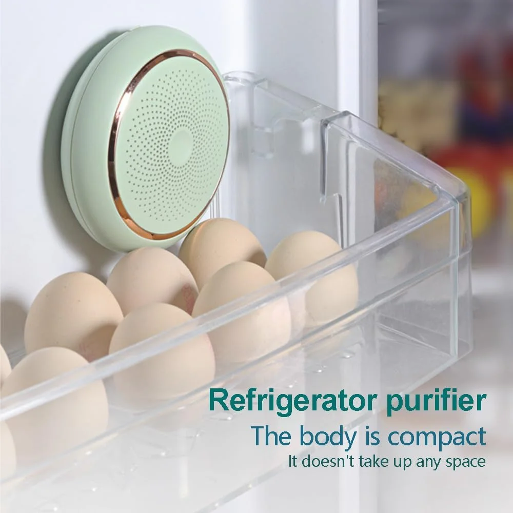 بوگیر یخچال - مینی USB قابل شارژ. از بین برنده بوی یخچال. تصفیه کننده هوای یخچال و لوازم ضروری خانگی - حفظ تازگی مواد غذایی