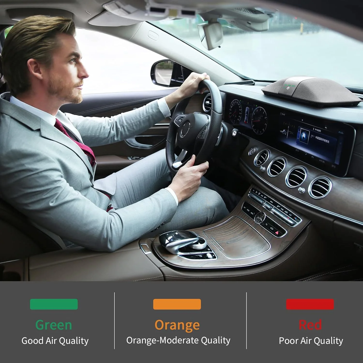 دستگاه تصفیه هوای خودرو با فیلتر HEPA H13: تصفیه کننده هوای قابل حمل خودرو برای دود اگزوز، VOC، دود، بو و باکتری، حذف 99.9٪ ذرات تا 0.1 میکرون - تصفیه کننده هوا برای اتاق خواب مسافرتی خودرو (خاکستری) دستگاه تصفیه هوای خودرو با فیلتر HEPA H13: تصفیه کننده هوای قابل حمل خودرو برای دود اگزوز، VOC، دود، بو و باکتری، حذف 99.9٪ ذرات تا 0.1 میکرون - تصفیه کننده هوا برای اتاق خواب مسافرتی خودرو (خاکستری)