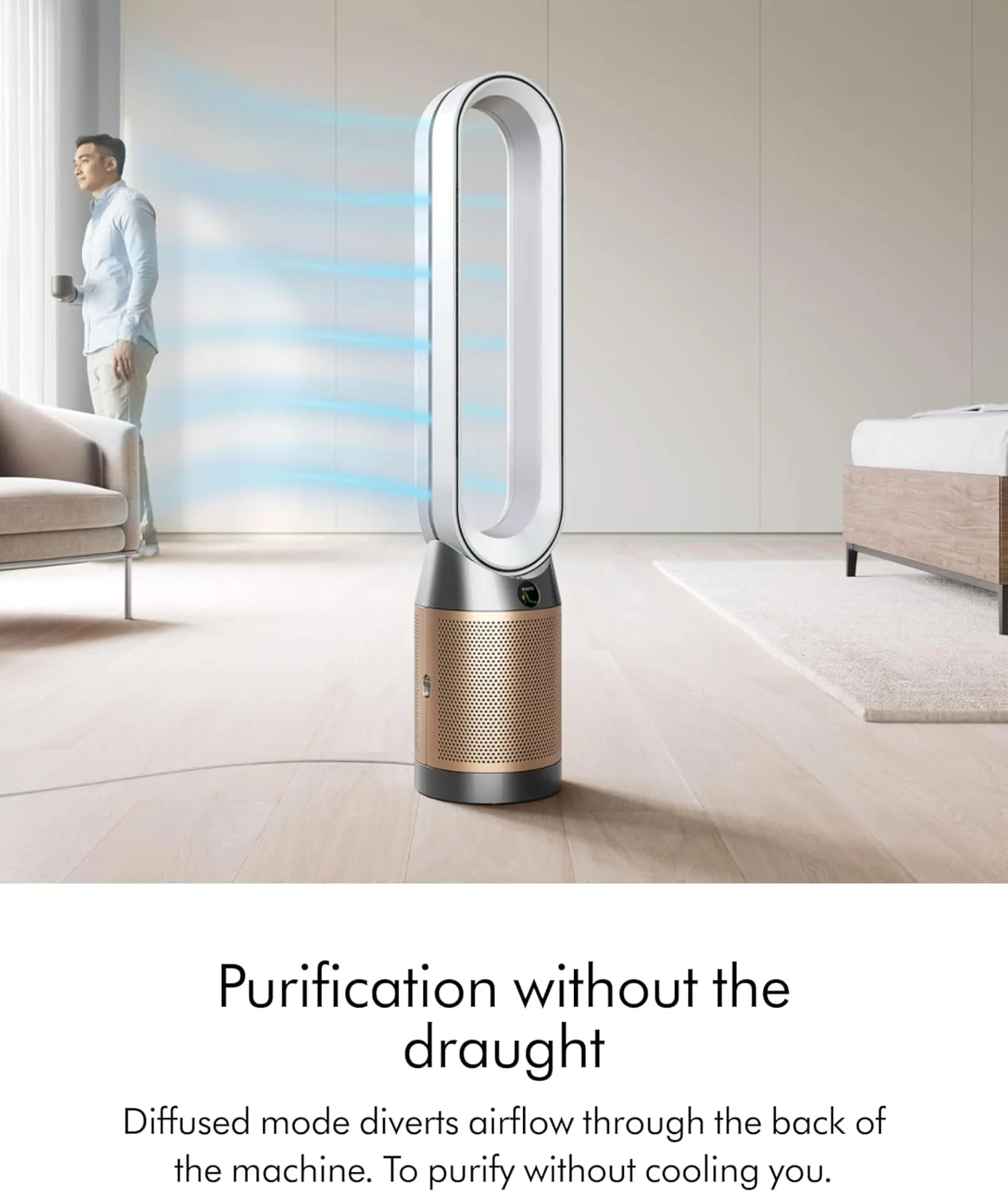 دستگاه تصفیه هوا و خنک کننده دایسون مدل PC2 De-NOx (سفید/طلایی)