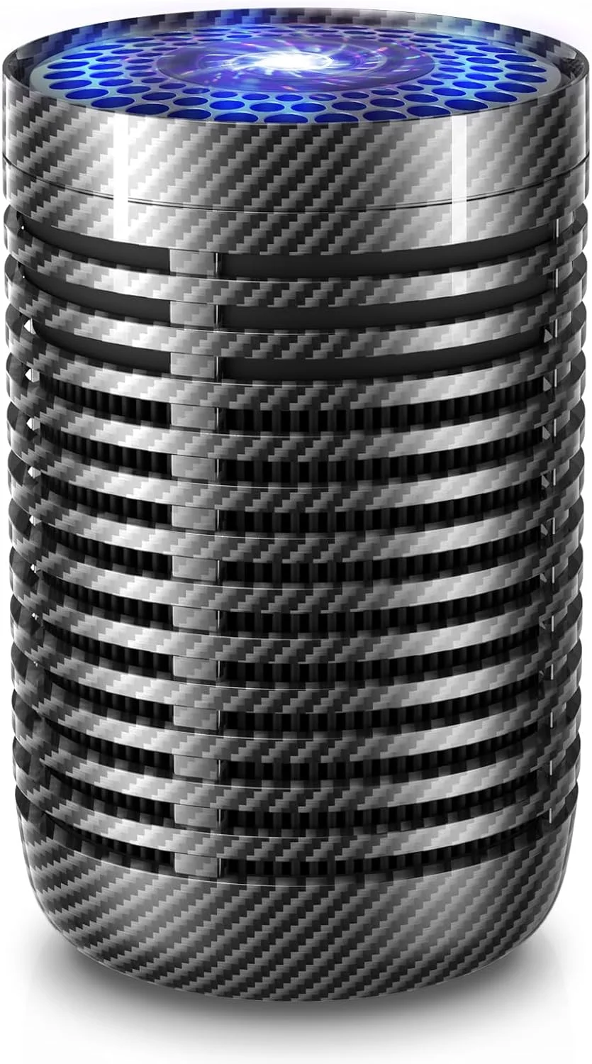 تصفیه کننده هوای خودرو ایرفیل، مینی تصفیه کننده هوا برای خودرو با فیلتر HEPA واقعی، هوا را تمیز می کند، دود و بو را از بین می برد، تصفیه کننده هوای کوچک برای مسافرت، خانه، استفاده اداری (مشکی)