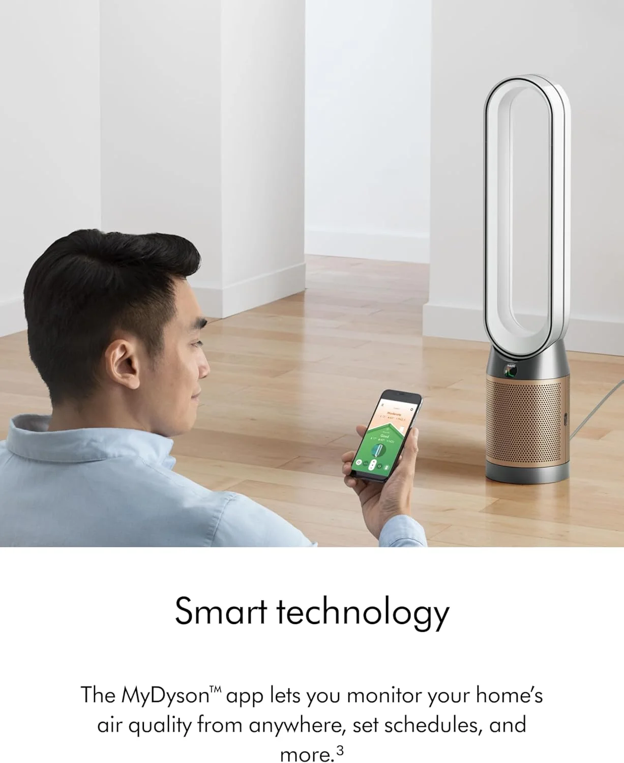 دستگاه تصفیه هوا و خنک کننده دایسون مدل PC2 De-NOx (سفید/طلایی)