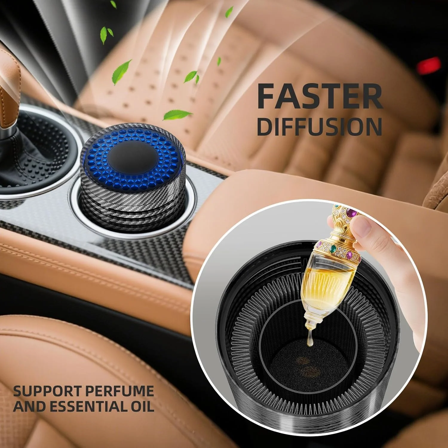 تصفیه کننده هوای خودرو ایرفیل، مینی تصفیه کننده هوا برای خودرو با فیلتر HEPA واقعی، هوا را تمیز می کند، دود و بو را از بین می برد، تصفیه کننده هوای کوچک برای مسافرت، خانه، استفاده اداری (مشکی)