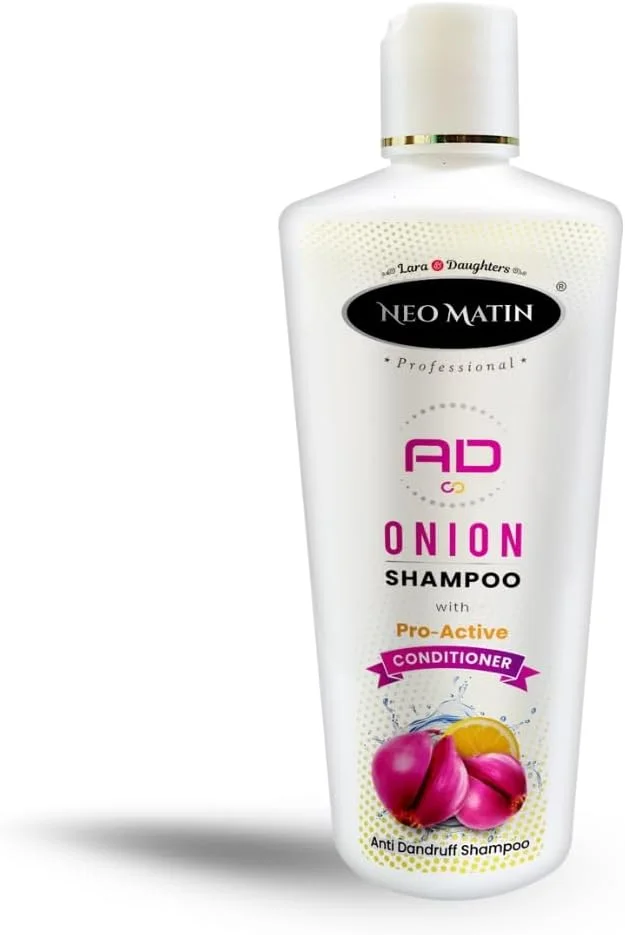 شامپو ضد شوره و ضد ریزش مو نئوماتین DB با عصاره لیمو و پیاز، پاک کننده خارش و پوسته سر ناشی از شوره، کاهش دهنده ریزش مو، 250 میلی لیتر