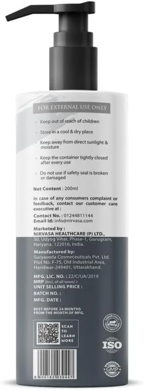 شامپو ضد ریزش مو نیرواسا برای آقایان و بانوان | حاوی سائو پالمتو و بیوتین | کمک به مهار DHT، کاهش ریزش مو و جلوگیری از شکستگی مو | فرمولاسیون فاقد سولفات | 200 میلی لیتر