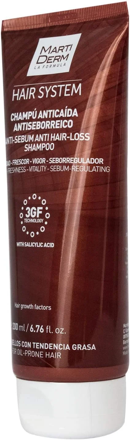 شامپو ضد پیری و ضد ریزش مو MartiDerm Hair System، 200 میلی لیتر