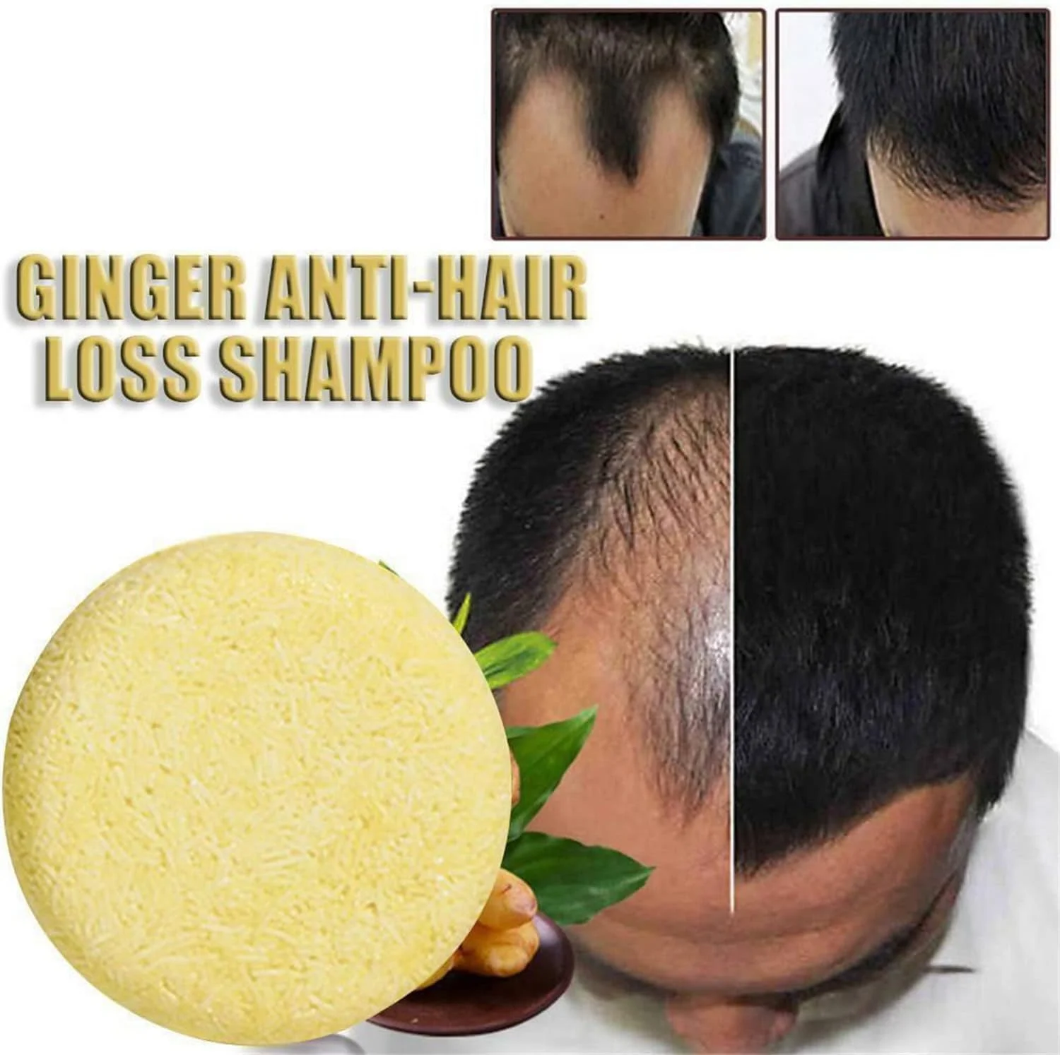 شامپو بار 100% طبیعی برای مو، صابون شامپو زنجبیلی، شامپو بار رشد مو، شامپو بار زنجبیلی ارگانیک، صابون شامپو ضد ریزش مو، صابون مراقبت از رشد مو (3 عدد)