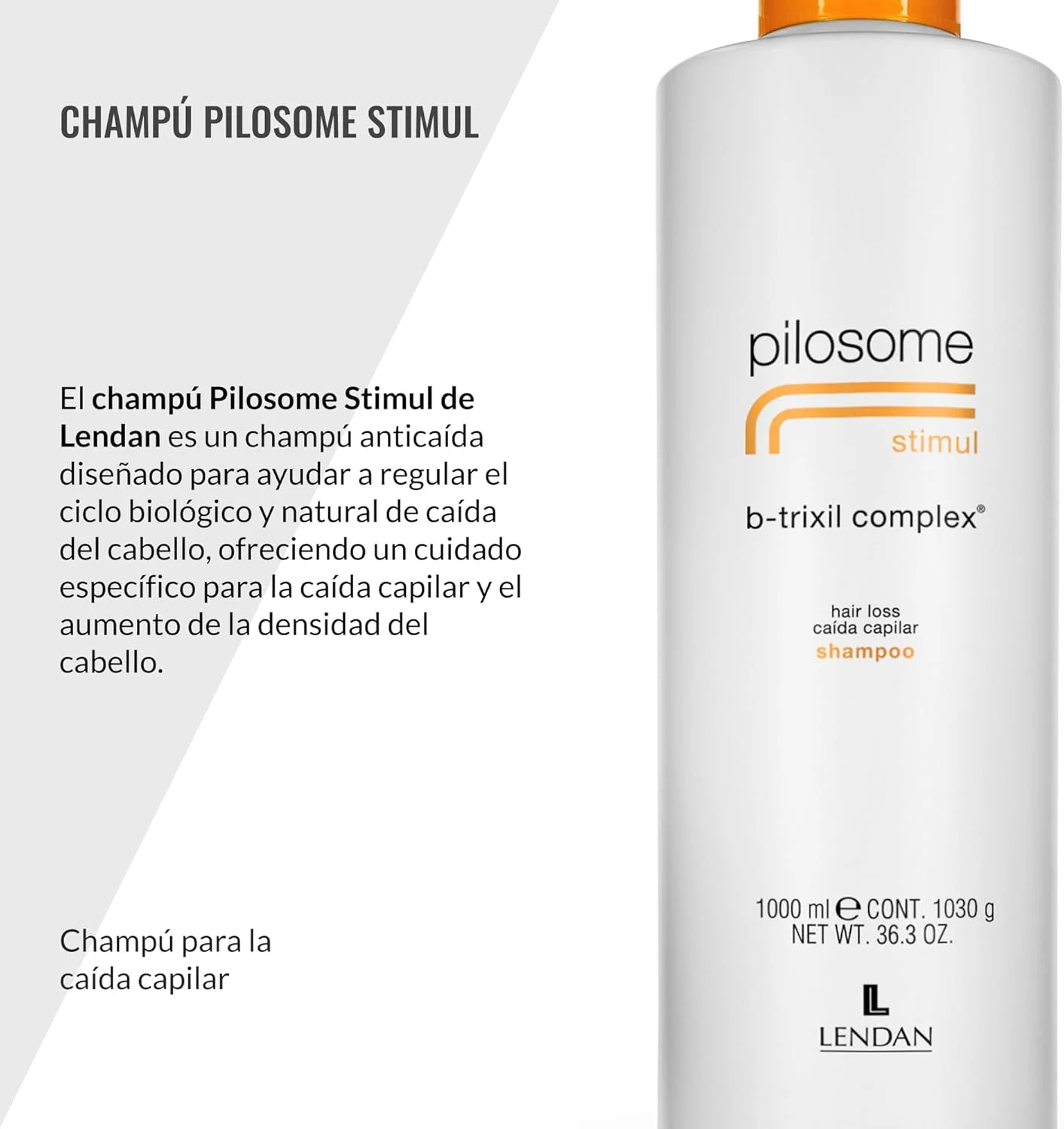 لندان - شامپو ضد ریزش مو - کمپلکس پیلوزوم سامپر بی-تریکسیل - 1000 میلی لیتر - تحریک رشد مو - افزایش استحکام موهای نازک و ضعیف - موهای نرم و ابریشمی