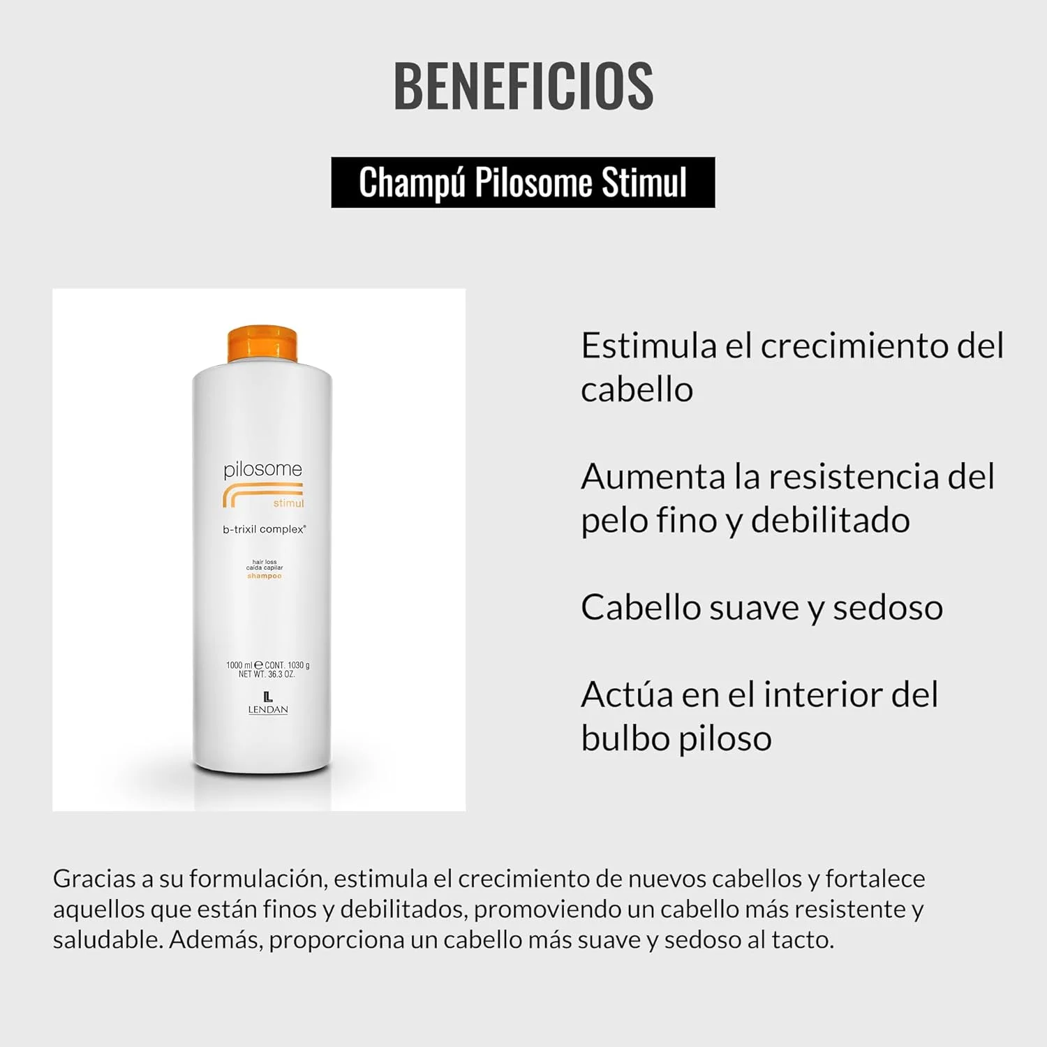 لندان - شامپو ضد ریزش مو - کمپلکس پیلوزوم سامپر بی-تریکسیل - 1000 میلی لیتر - تحریک رشد مو - افزایش استحکام موهای نازک و ضعیف - موهای نرم و ابریشمی