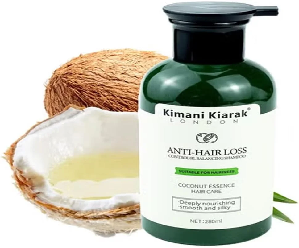 شامپو روغن ضروری کیمانی کیاراک ضد ریزش مو – 280 میلی لیتر | تغذیه عمیق، ضد باکتری، مراقبت از موی صاف و ابریشمی برای آقایان و بانوان (280 میلی لیتر، روغن ضروری نارگیل)