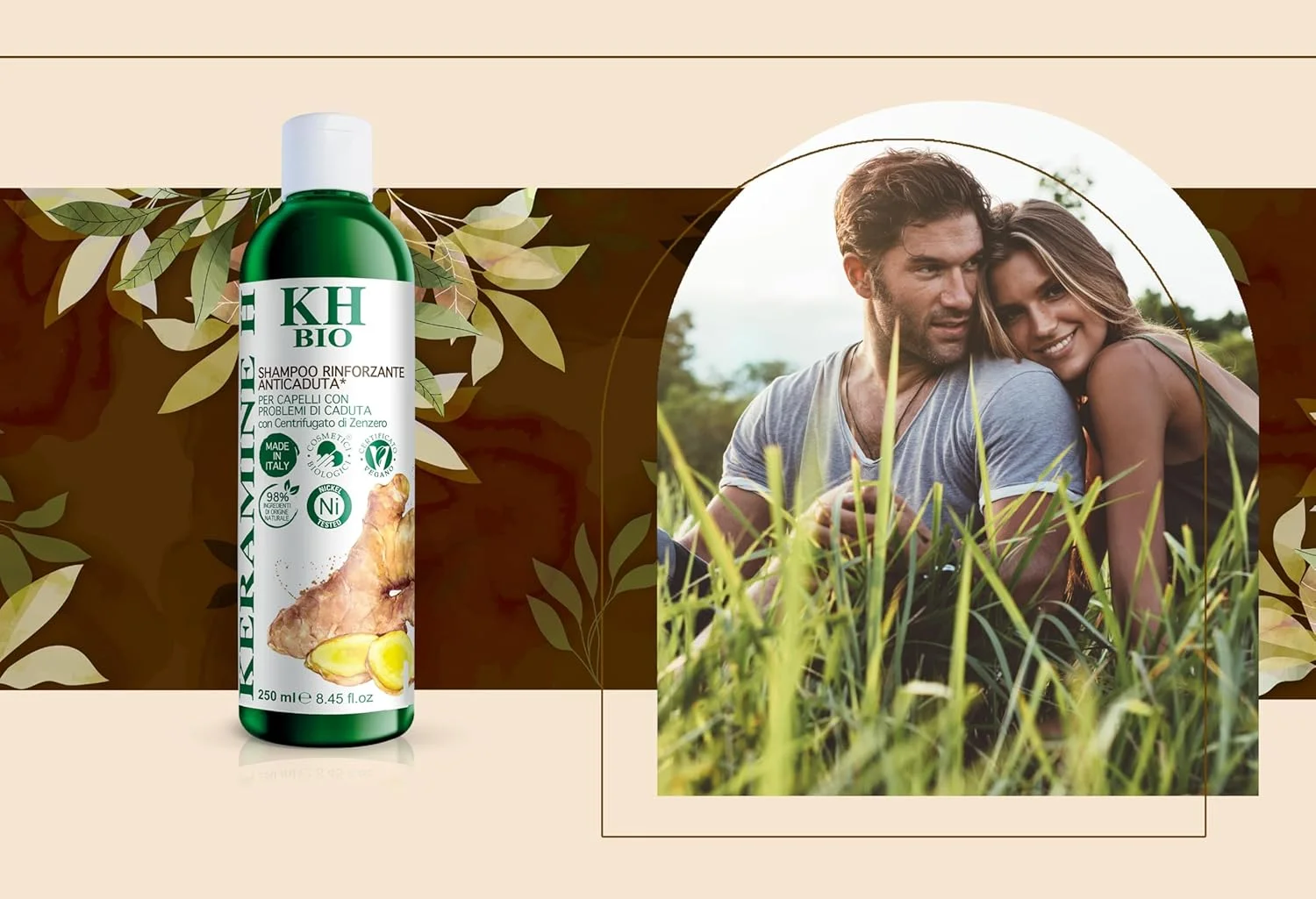 شامپو تقویت کننده و ضد ریزش مو کرامین اچ ارگانیک 250 میلی لیتر