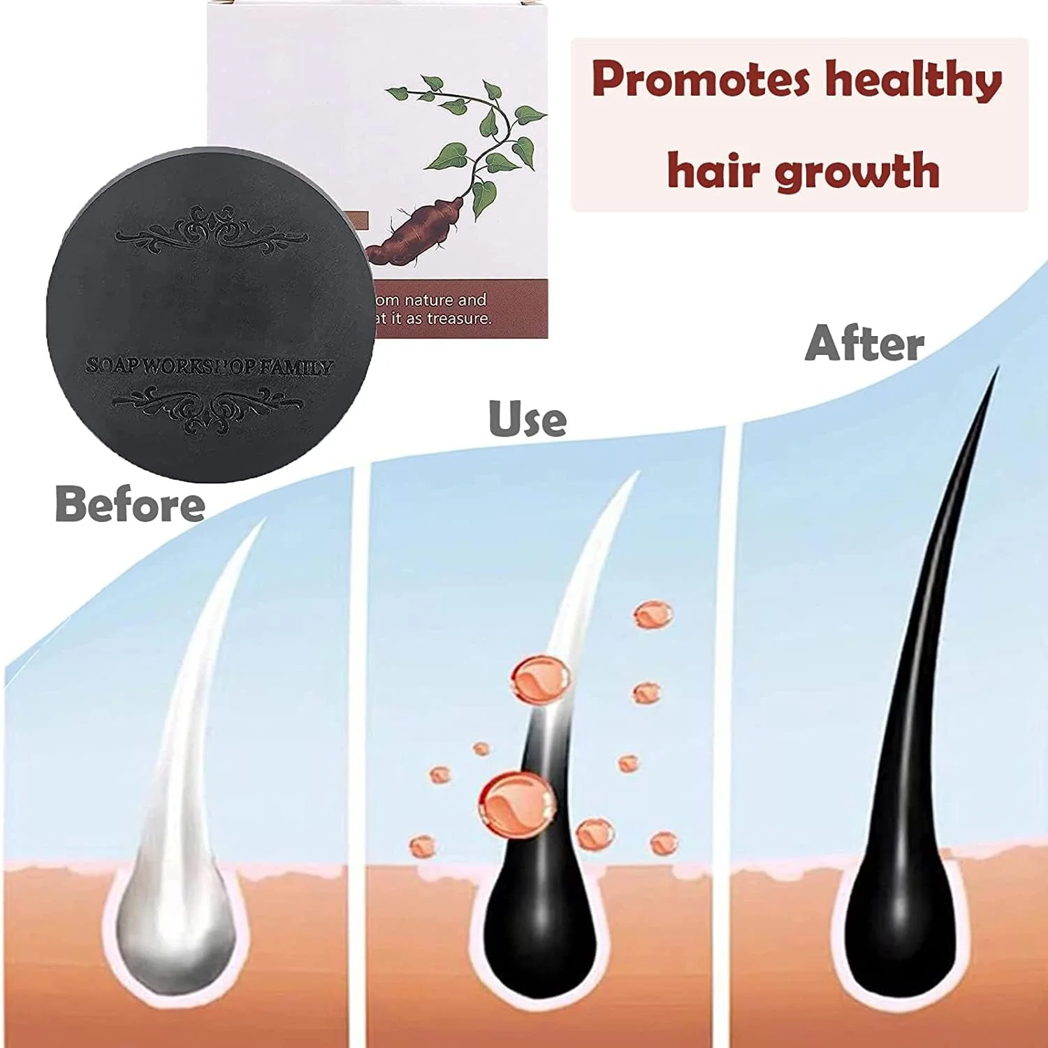 شامپو بار گیاهی JICINME برای موهای مشکی و ضخیم، شامپو بار خاکستری حاوی عصاره طبیعی پولیگونوم، شامپو تیره کننده مو، صابون بار برای موهای خاکستری، مرطوب کننده و ترمیم کننده مو شامپو بار گیاهی JICINME برای موهای مشکی و ضخیم، شامپو بار خاکستری حاوی عصاره طبیعی پولیگونوم، شامپو تیره کننده مو، صابون بار برای موهای خاکستری، مرطوب کننده و ترمیم کننده مو