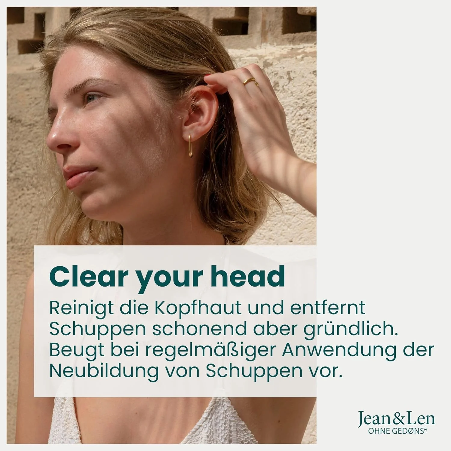 شامپو ضد شوره سر ژان اند لن، آویشن و نعناع، فرمول مراقبت وگان، حاوی پیروکتون اولامین، ضد شوره، مناسب برای شستشوی روزانه مو، فاقد پارابن و سیلیکون، وگان، 300 میلی لیتر