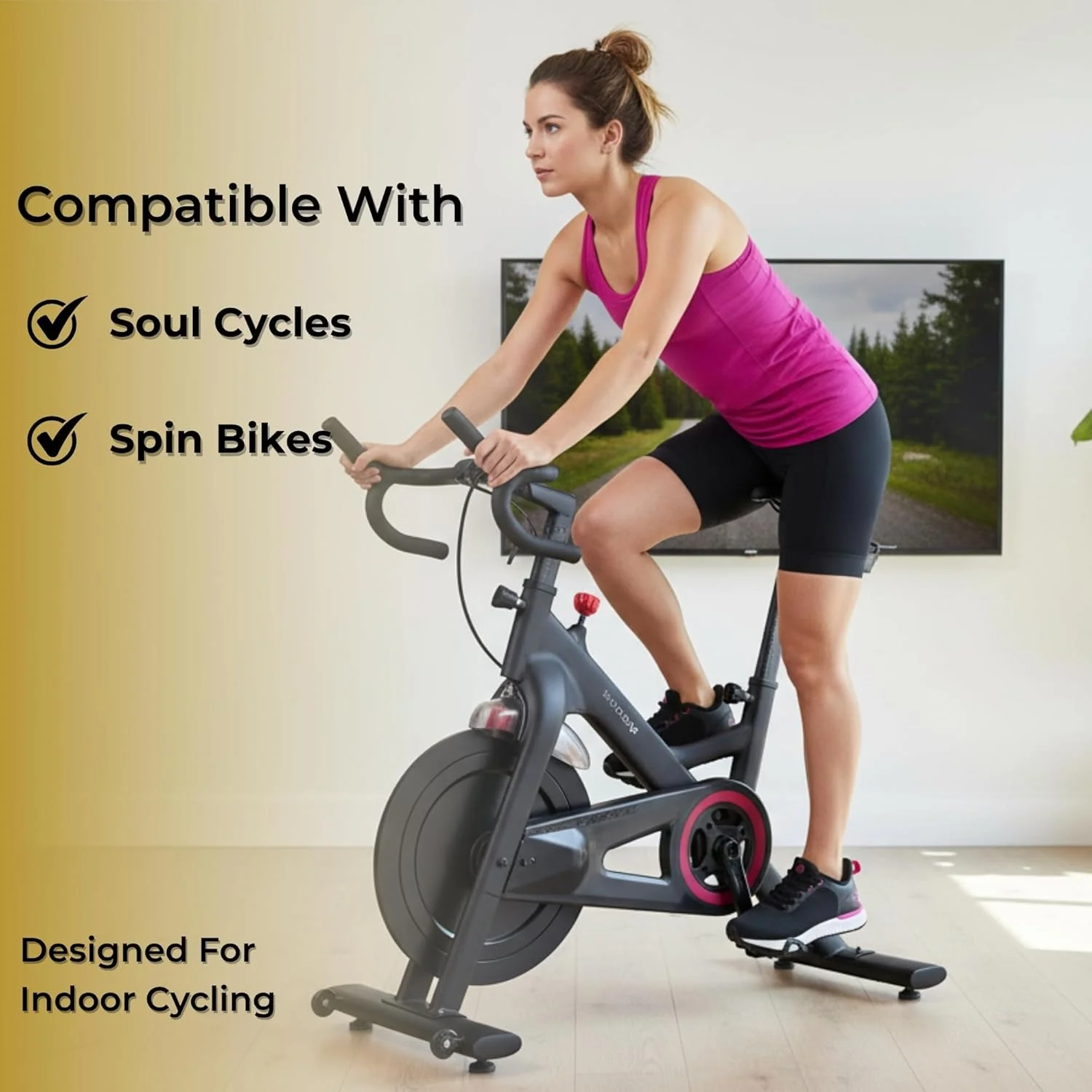 کفش دوچرخه سواری زنانه توماسو مدل Capri Knit Walkable، سازگار با SPD، مناسب برای دوچرخه سواری داخل سالن، سفید، پلنگی، مشکی، صورتی