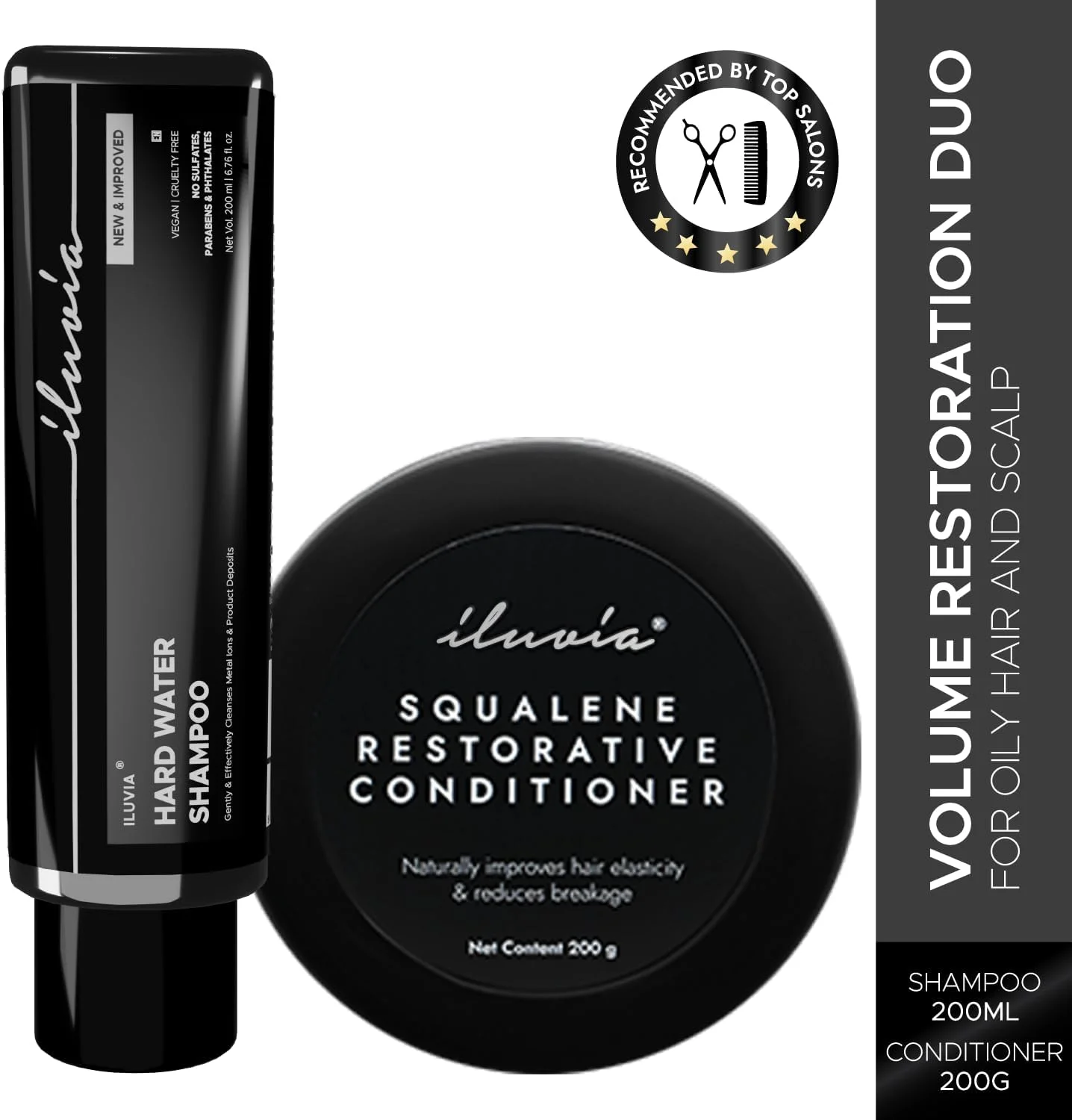 مجموعه شامپو موهای آسیب دیده ناشی از آب سخت و سیستم ترمیم کننده اسکوالن ایلویا - بسته بندی سازگار با محیط زیست (بدون پارابن، بدون فتالات، مراقبت از مو 2 در 1) مجموعه شامپو موهای آسیب دیده ناشی از آب سخت و سیستم ترمیم کننده اسکوالن ایلویا - بسته بندی سازگار با محیط زیست (بدون پارابن، بدون فتالات، مراقبت از مو 2 در 1)