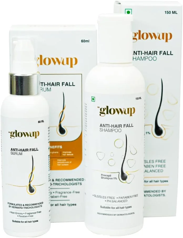 شامپو و سرم ضد ریزش مو HK Glowup، مناسب برای خانم ها و آقایان، برای انواع مو | تقویت موهای سالم | بدون پارابن و سولفات - شامپو (150 میلی لیتر) و سرم (60 میلی لیتر) شامپو و سرم ضد ریزش مو HK Glowup، مناسب برای خانم ها و آقایان، برای انواع مو | تقویت موهای سالم | بدون پارابن و سولفات - شامپو (150 میلی لیتر) و سرم (60 میلی لیتر)
