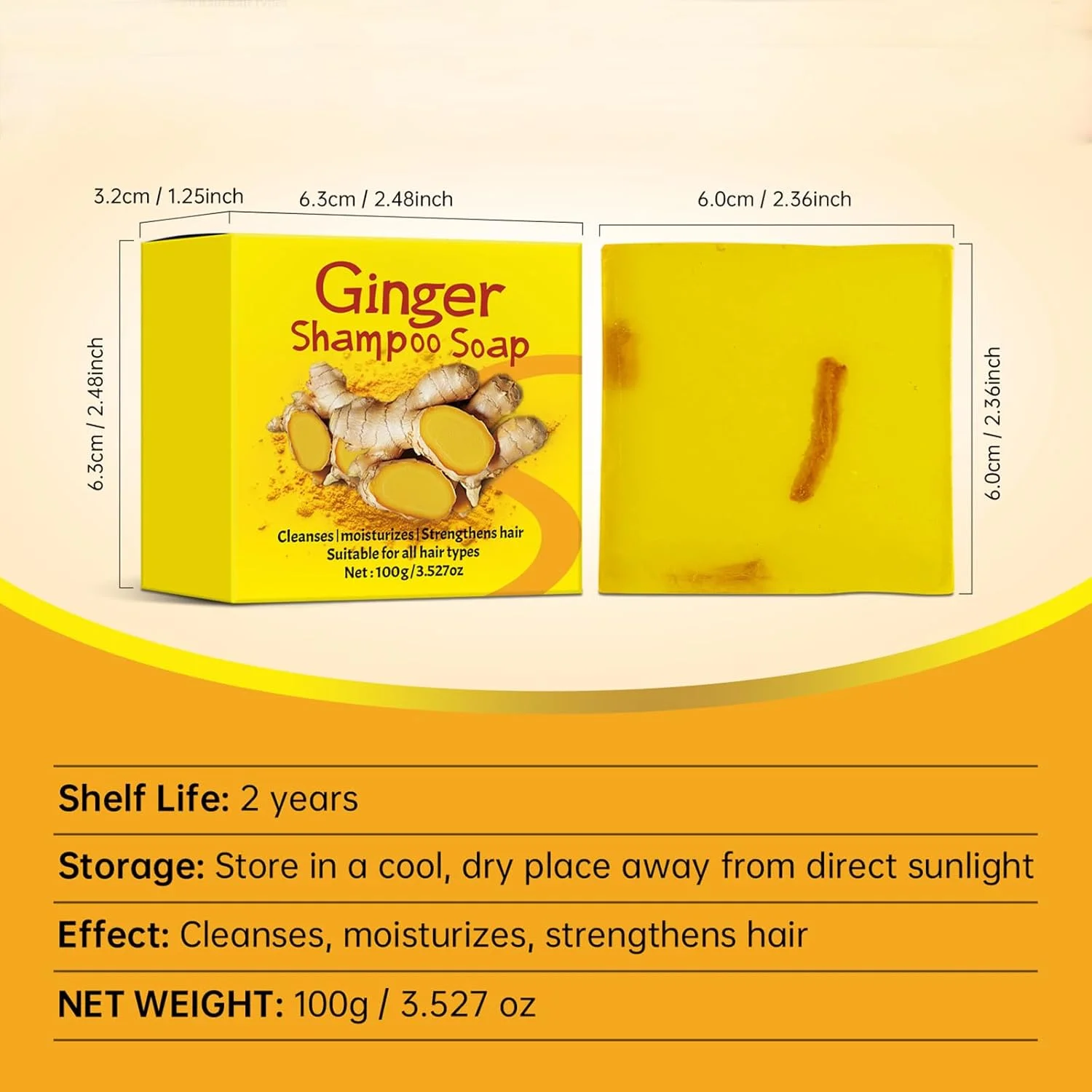 شامپو صابونی Hppsctink، صابون شامپو زنجبیلی 100 گرمی، صابون شامپو ضد ریزش مو، پاک کننده ملایم پوست سر، ضخیم کننده مو و شامپوهای مرطوب کننده شامپو صابونی Hppsctink، صابون شامپو زنجبیلی 100 گرمی، صابون شامپو ضد ریزش مو، پاک کننده ملایم پوست سر، ضخیم کننده مو و شامپوهای مرطوب کننده