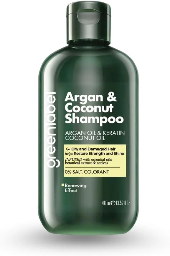 شامپو کراتین مغذی و ترمیم کننده مو حاوی روغن آرگان و عصاره نارگیل گرین لیبل - 400 میلی لیتر شامپو کراتین مغذی و ترمیم کننده مو حاوی روغن آرگان و عصاره نارگیل گرین لیبل - 400 میلی لیتر