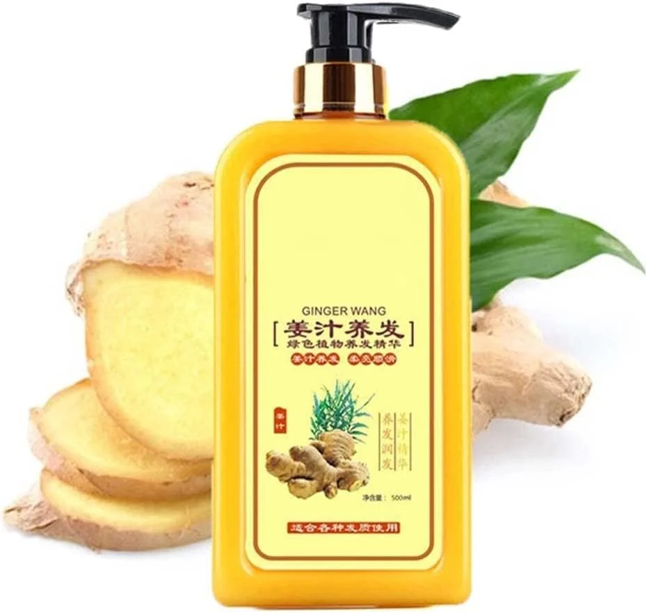 شامپو زنجبیل برای رشد مجدد مو، شامپو زنجبیل برای رشد مو، شامپو ضد ریزش مو، شامپو مراقبت از مو زنجبیل برای موهای نازک و ریزش مو، مناسب برای انواع مو