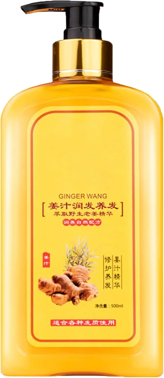 شامپو زنجبیل فوری Ginaday برای رشد مجدد مو، شامپو زنجبیل برای رشد مو، شامپو مراقبت از مو زنجبیل، شامپو ضد ریزش مو زنجبیل (500 میلی لیتر، 1 عدد)