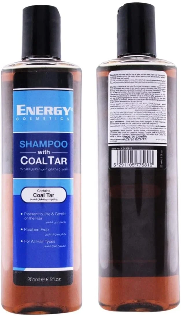 شامپو ضد شوره مو حاوی قطران زغال سنگ Energy Cosmetics | فاقد پارابن | مناسب انواع مو | مراقبت از پوست سر و کنترل شوره سر | ملایم و موثر | 251 میلی لیتر شامپو ضد شوره مو حاوی قطران زغال سنگ Energy Cosmetics | فاقد پارابن | مناسب انواع مو | مراقبت از پوست سر و کنترل شوره سر | ملایم و موثر | 251 میلی لیتر