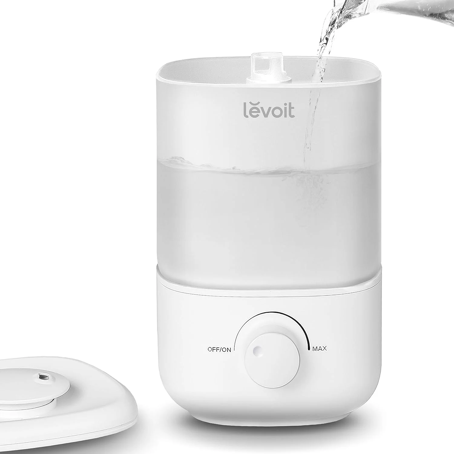 دستگاه بخور کوچک LEVOIT با ظرفیت 2.5 لیتر، تا 25 ساعت کارکرد برای اتاق خواب و اتاق کودک، دستگاه بخور بی صدا 26 دسی بل با قابلیت پر کردن از بالا برای گیاهان کوچک، دستگاه بخور اتاق با نازل چرخان 360 درجه و خاموش شدن خودکار