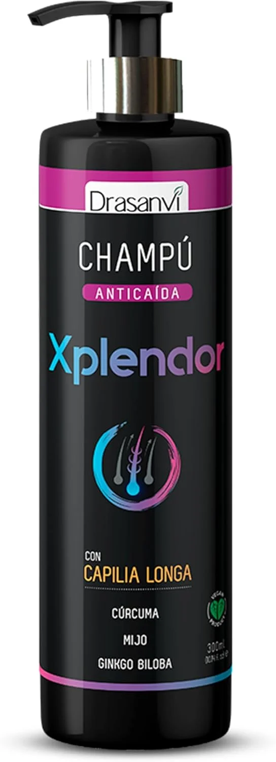 شامپو دراسانوی XPLENDOR - زردچوبه + جینکوبیلوبا + ارزن - تقویت کننده فیبر مو - کاهش ریزش مو تا 89% وگان - 300 میلی لیتر شامپو دراسانوی XPLENDOR - زردچوبه + جینکوبیلوبا + ارزن - تقویت کننده فیبر مو - کاهش ریزش مو تا 89% وگان - 300 میلی لیتر