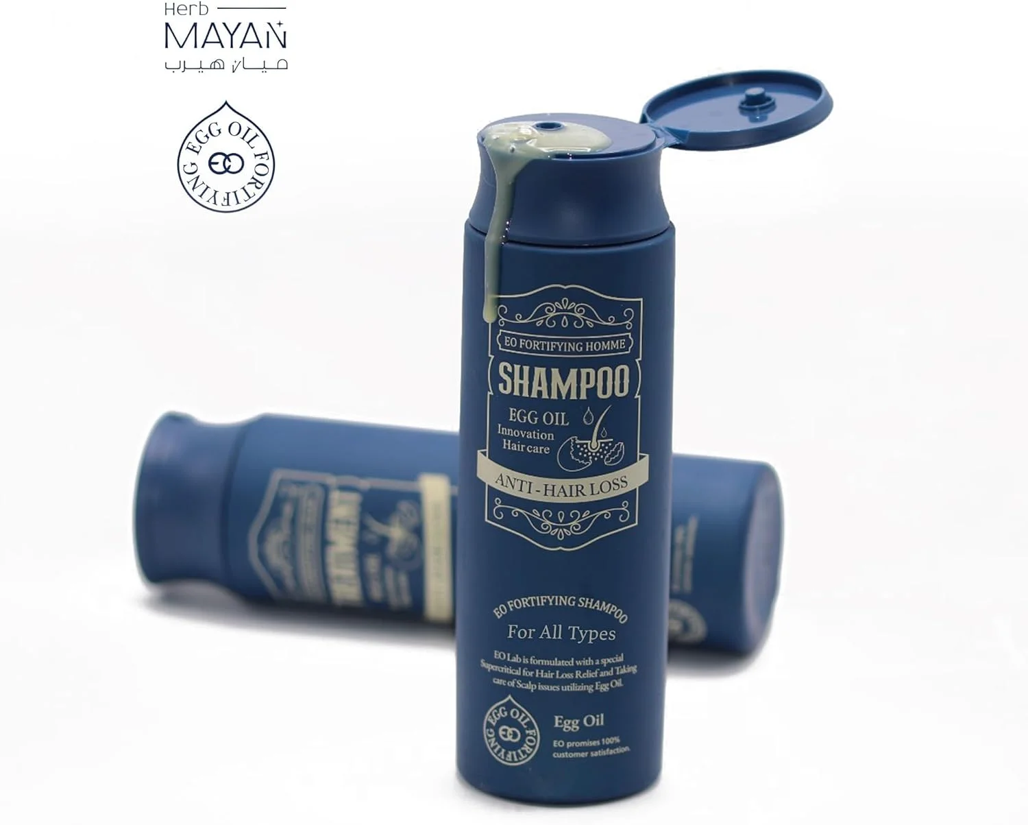 شامپو تقویت کننده مو EO کره ای برای زنان و مردان - راه حل عالی برای ریزش مو، مراقبت از پوست سر و رشد مجدد مو با مواد طبیعی، 2 جعبه