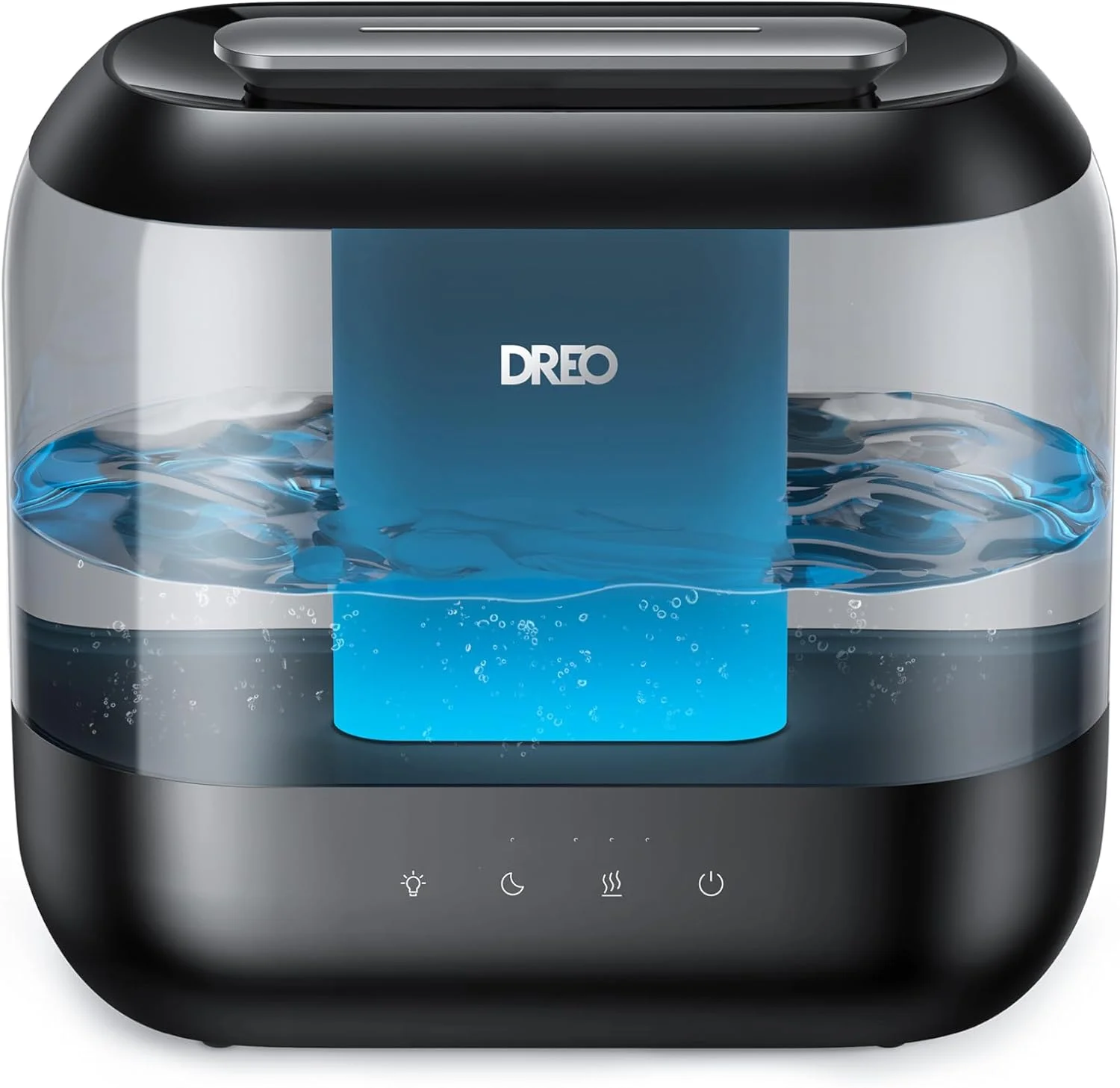 دستگاه بخور سرد 4 لیتری Dreo با قابلیت پر شدن از بالا، دارای پخش کننده روغن و چراغ شب، 32 ساعت عمر باتری، دستگاه بخور اولتراسونیک