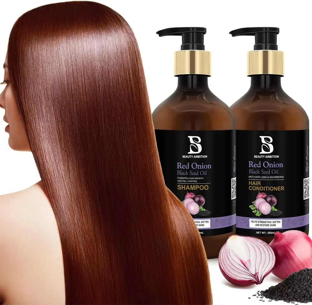 مجموعه مراقبت از مو پیاز BEAUTY AMBITION - شامپو مو، نرم کننده مو برای جلوگیری از شکستگی و تقویت مو - بسته 2 عددی مجموعه مراقبت از مو پیاز BEAUTY AMBITION - شامپو مو، نرم کننده مو برای جلوگیری از شکستگی و تقویت مو - بسته 2 عددی
