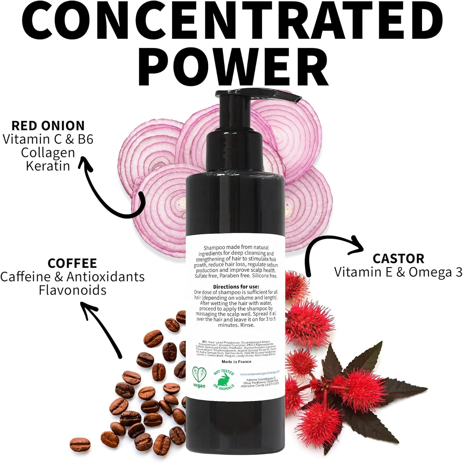 شامپو پیاز، کافئین و کرچک B.O.T cosmetic & wellness برای موهای چرب: محرک پوست سر، تونیک، ضد ریزش مو و شوره سر. فاقد سولفات و سیلیکون 1000 میلی لیتر شامپو پیاز، کافئین و کرچک B.O.T cosmetic & wellness برای موهای چرب: محرک پوست سر، تونیک، ضد ریزش مو و شوره سر. فاقد سولفات و سیلیکون 1000 میلی لیتر
